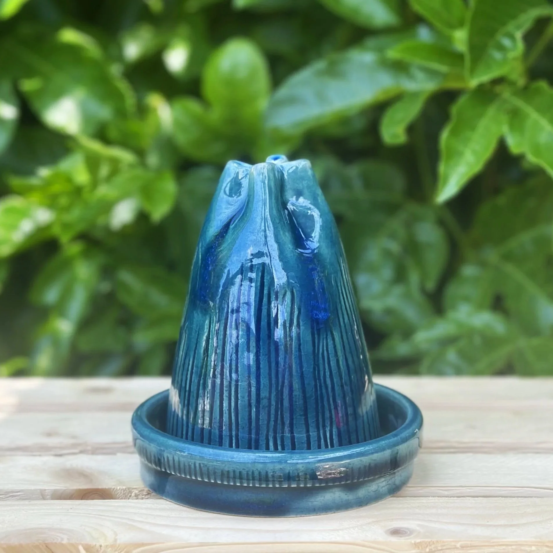 Peacock Blue Incense Burner