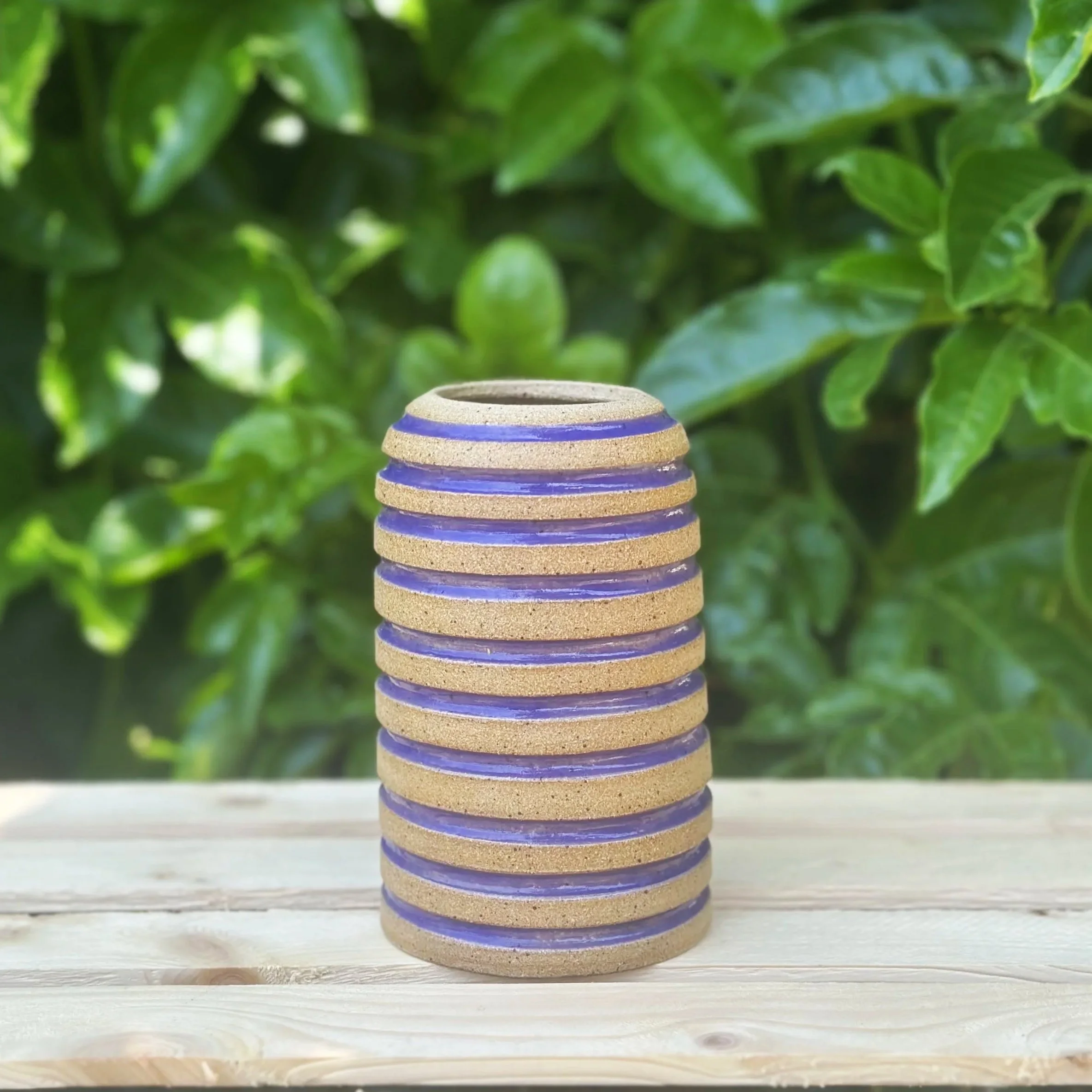 Purple Stripes Vase