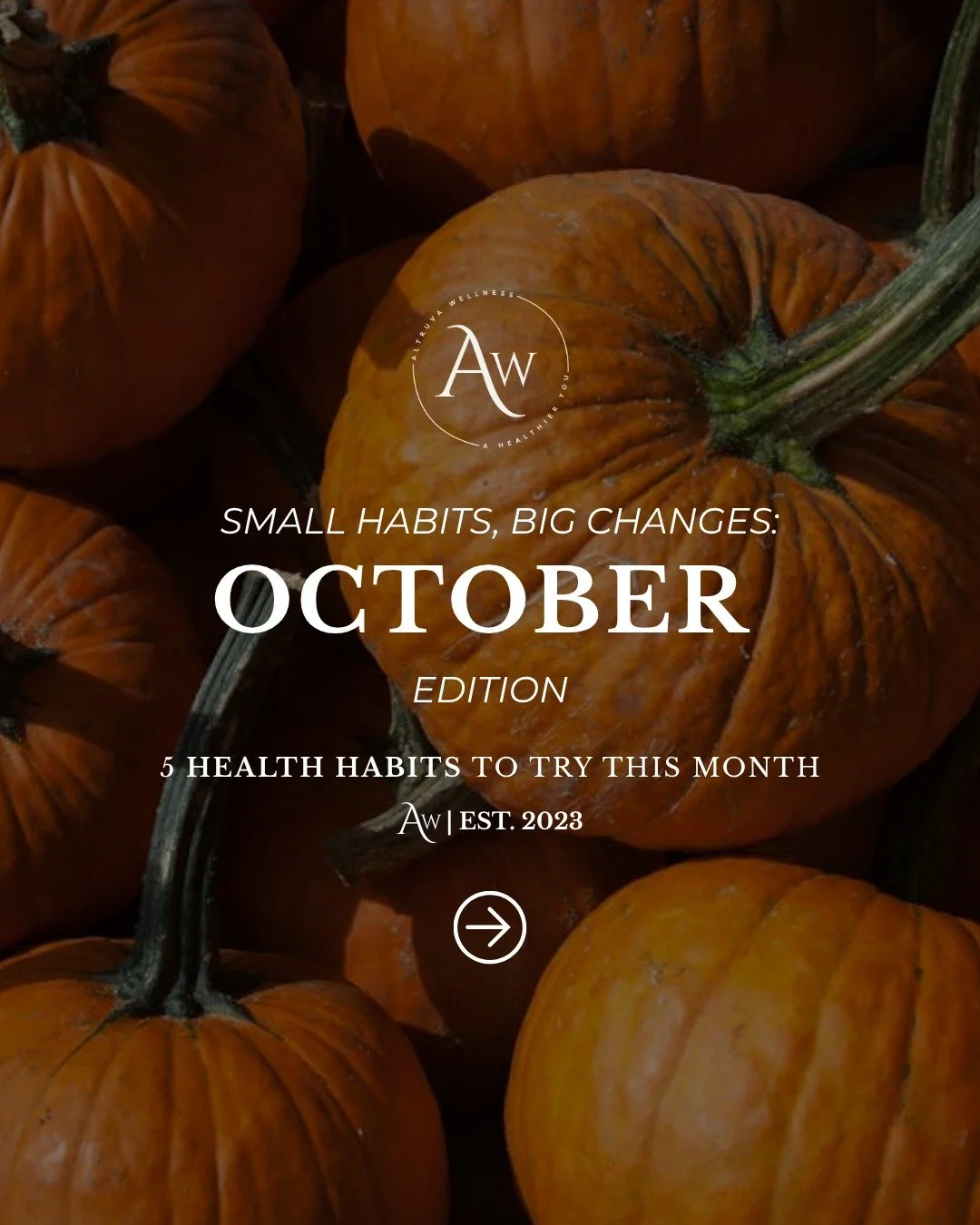 New month, new habits! You don&rsquo;t need a total life overhaul to feel better this October&mdash;just tiny shifts that add up. 

Swipe through for 5 small health habits you can start today that boost energy, calm, and consistency.

#HealthyHabits 