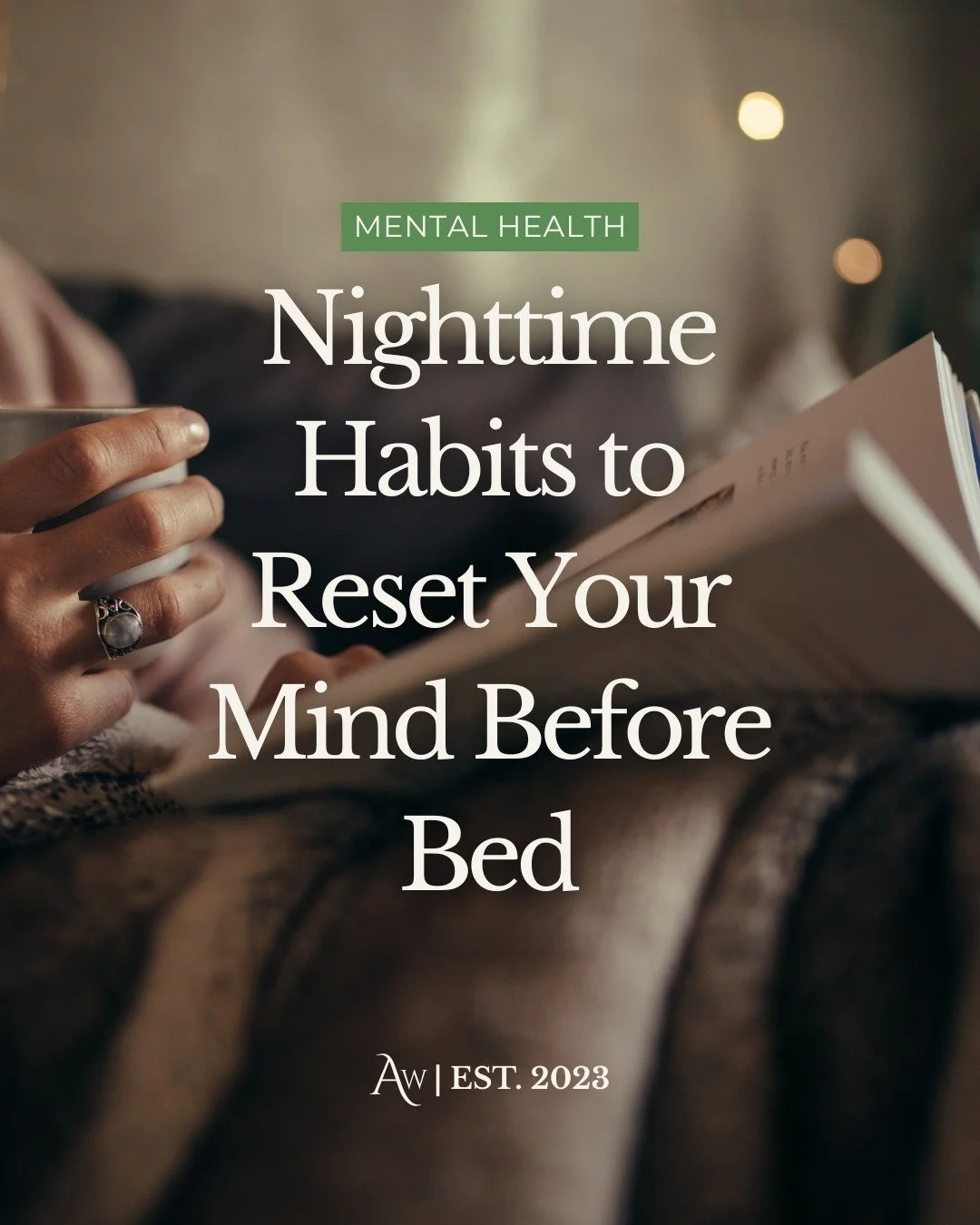 Mind racing at bedtime? About 1/3 of US adults don't get enough sleep due to overstimulation. Learn how to reset your mind with our 7 simple nighttime habits (link in bio!)

#nighttimeroutine #restfulsleep #sleepwell #SleepHealth #mentalhealth