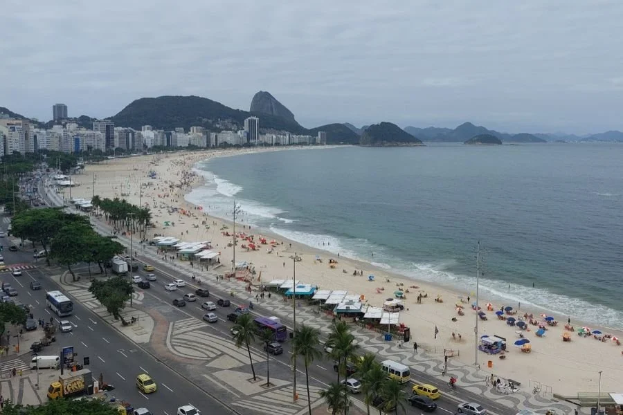 Aerial view of Copacabana Beach