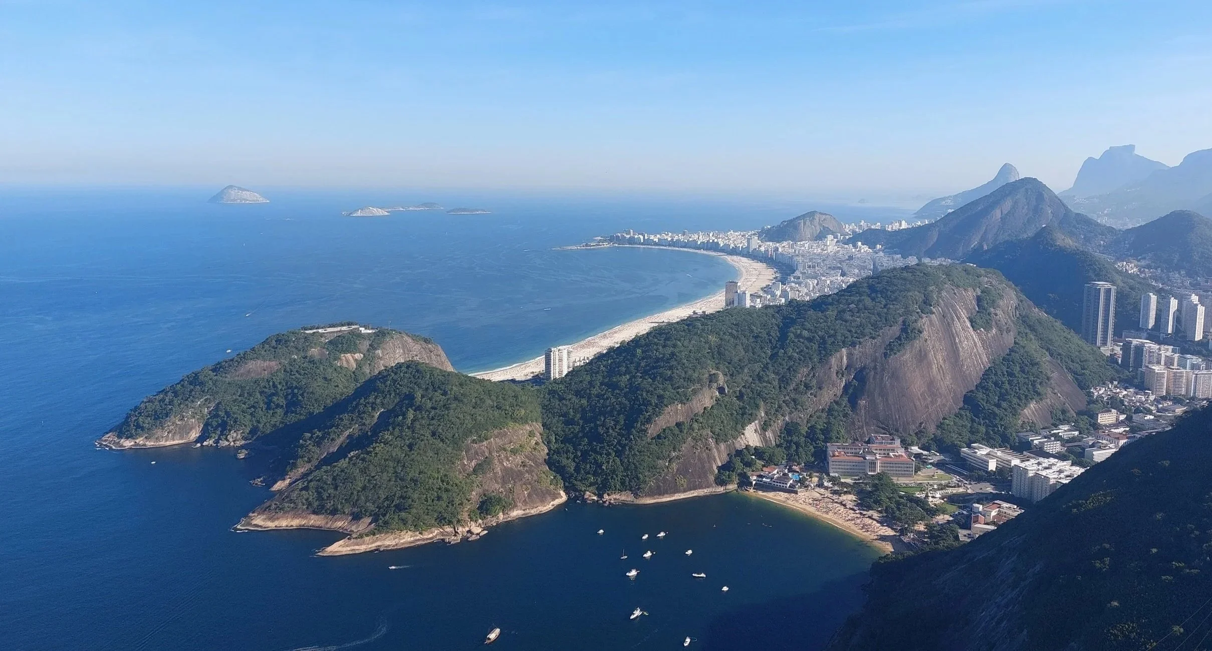 Copacabana, Urca and the forest seen from Sugarloaf mountain, Rio de Janeiro