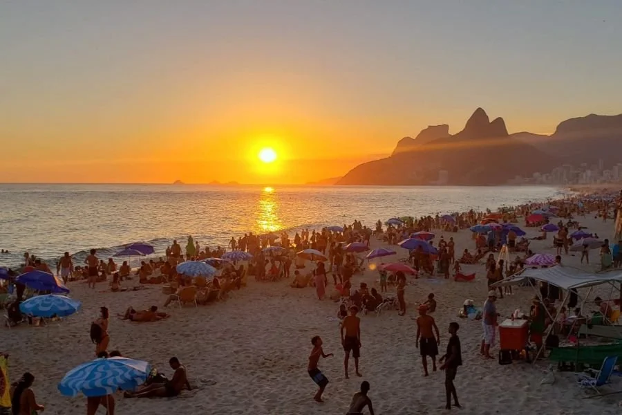 Sunset at Ipanema Beach