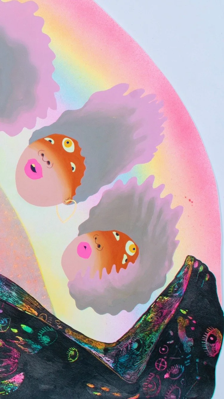 I Was Not a Person I Was a Place
Amaryllis R. Flowers, 2020
64 in x 42 in
Gouache, acrylic, and collage on paper