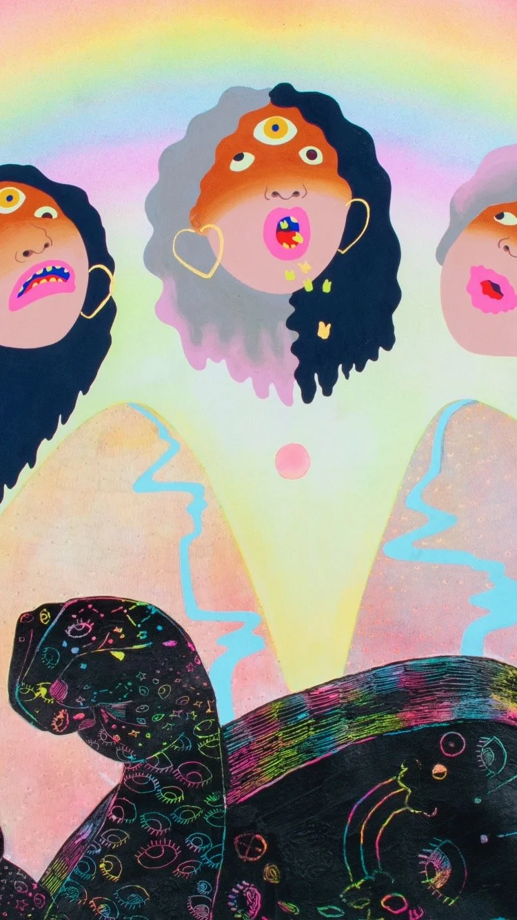 I Was Not a Person I Was a Place
Amaryllis R. Flowers, 2020
64 in x 42 in
Gouache, acrylic, and collage on paper