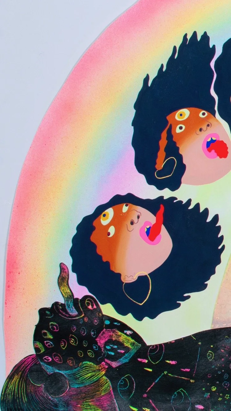 I Was Not a Person I Was a Place
Amaryllis R. Flowers, 2020
64 in x 42 in
Gouache, acrylic, and collage on paper