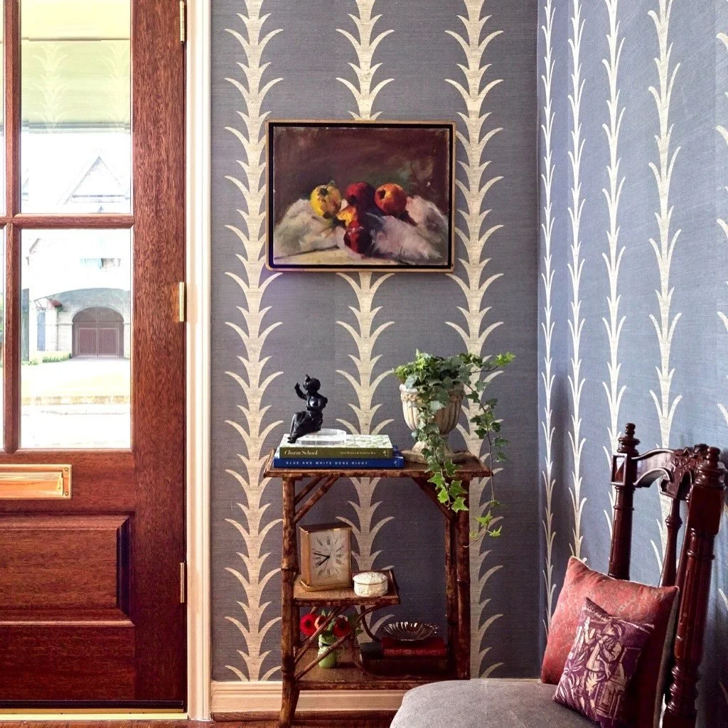 Antiques + art + a little family history. ✨

One of my favorite kinds of spaces to style: a room built around unique &amp; meaningful pieces.

This entry layers handpicked antiques and art with our client&rsquo;s cherished pieces from her grandmother