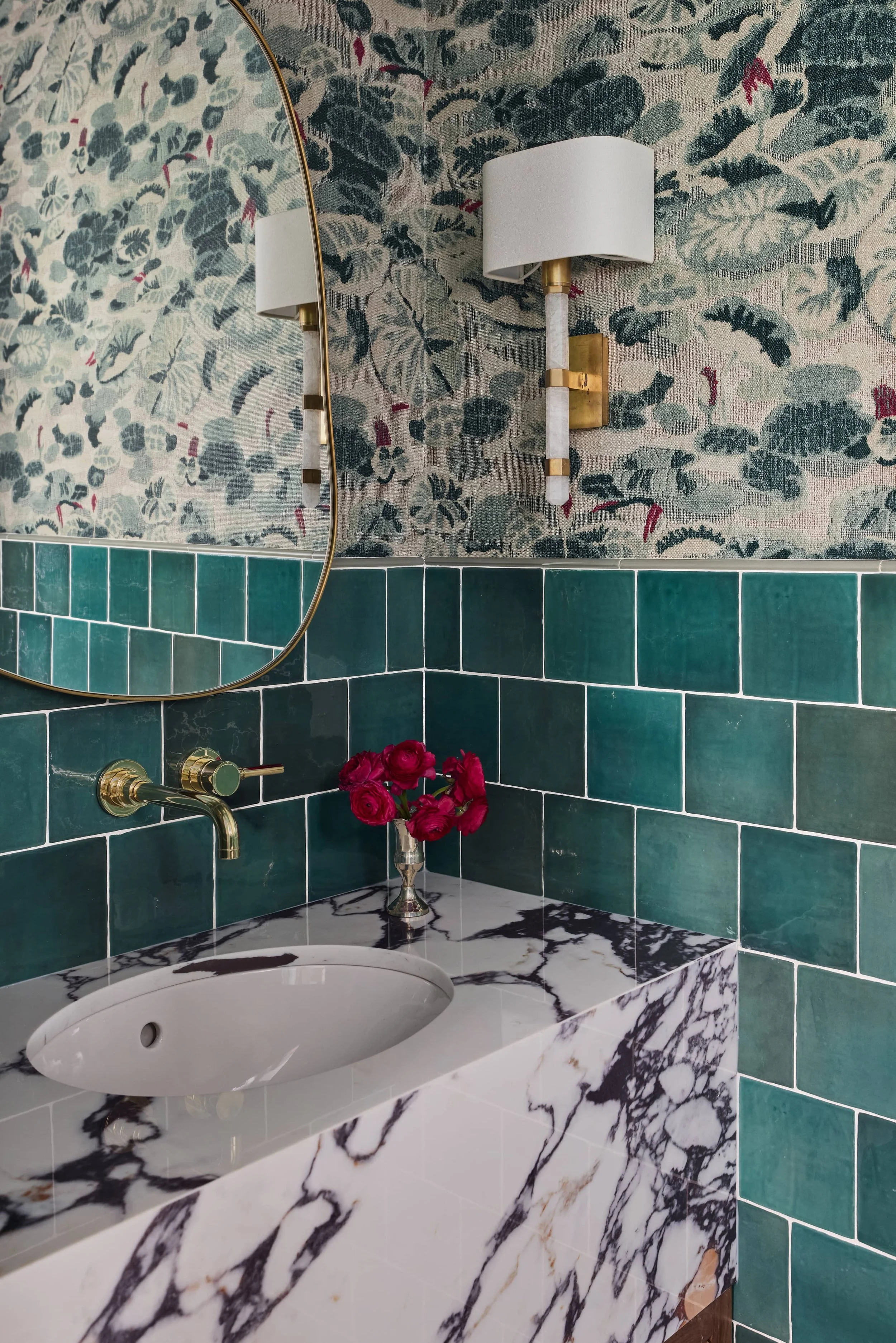 Teshoian Powder Bathroom Lily Pad Green.jpg