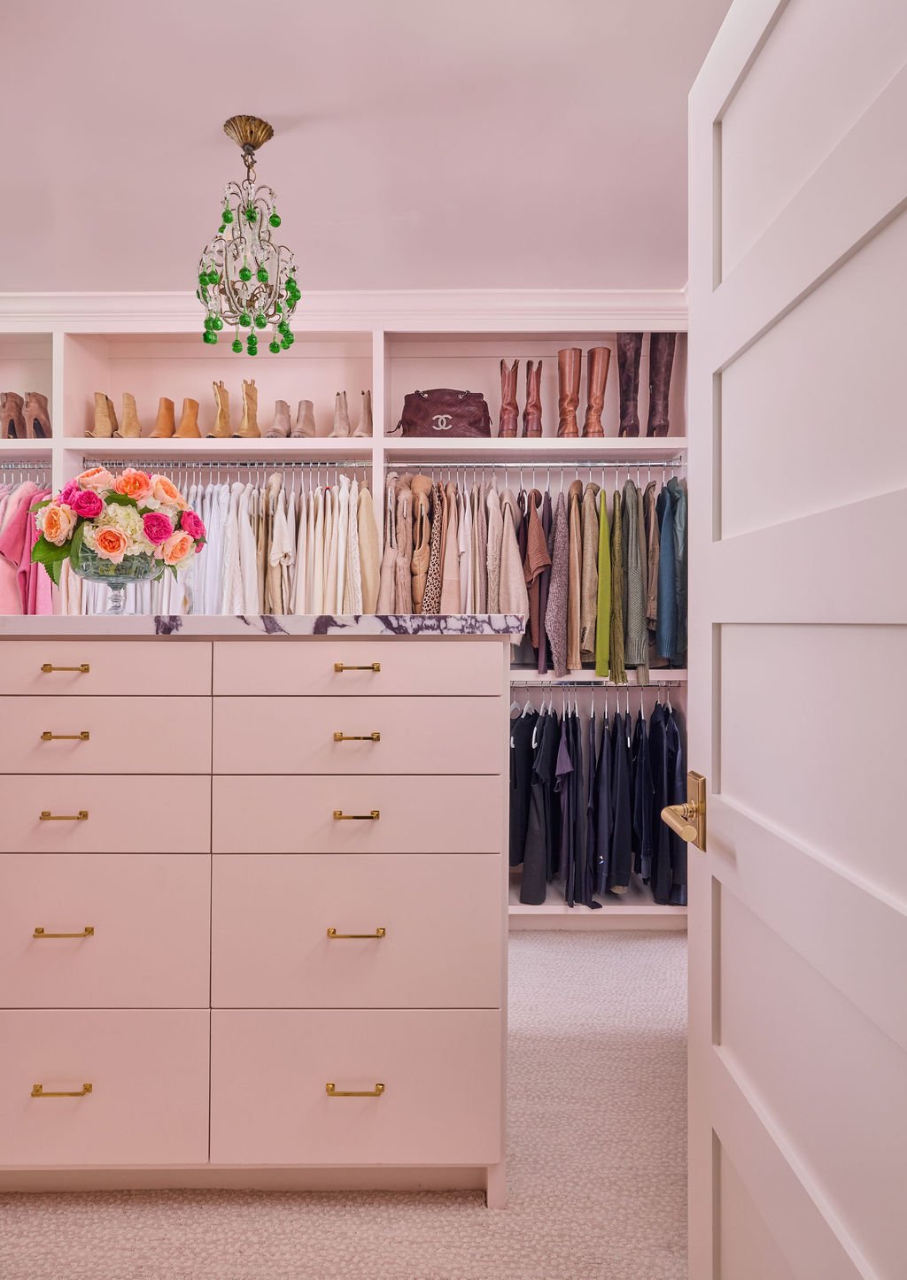 Teshoian Pink Closet Clothes Shoes Entrance View.jpg