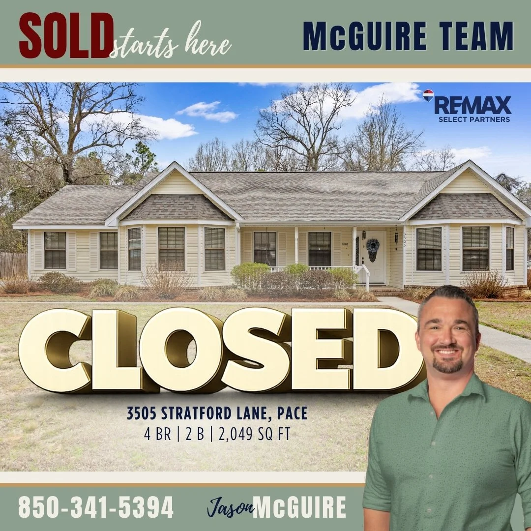 Jason McGuire celebrating 15 real estate closings in Pensacola Florida in 2026