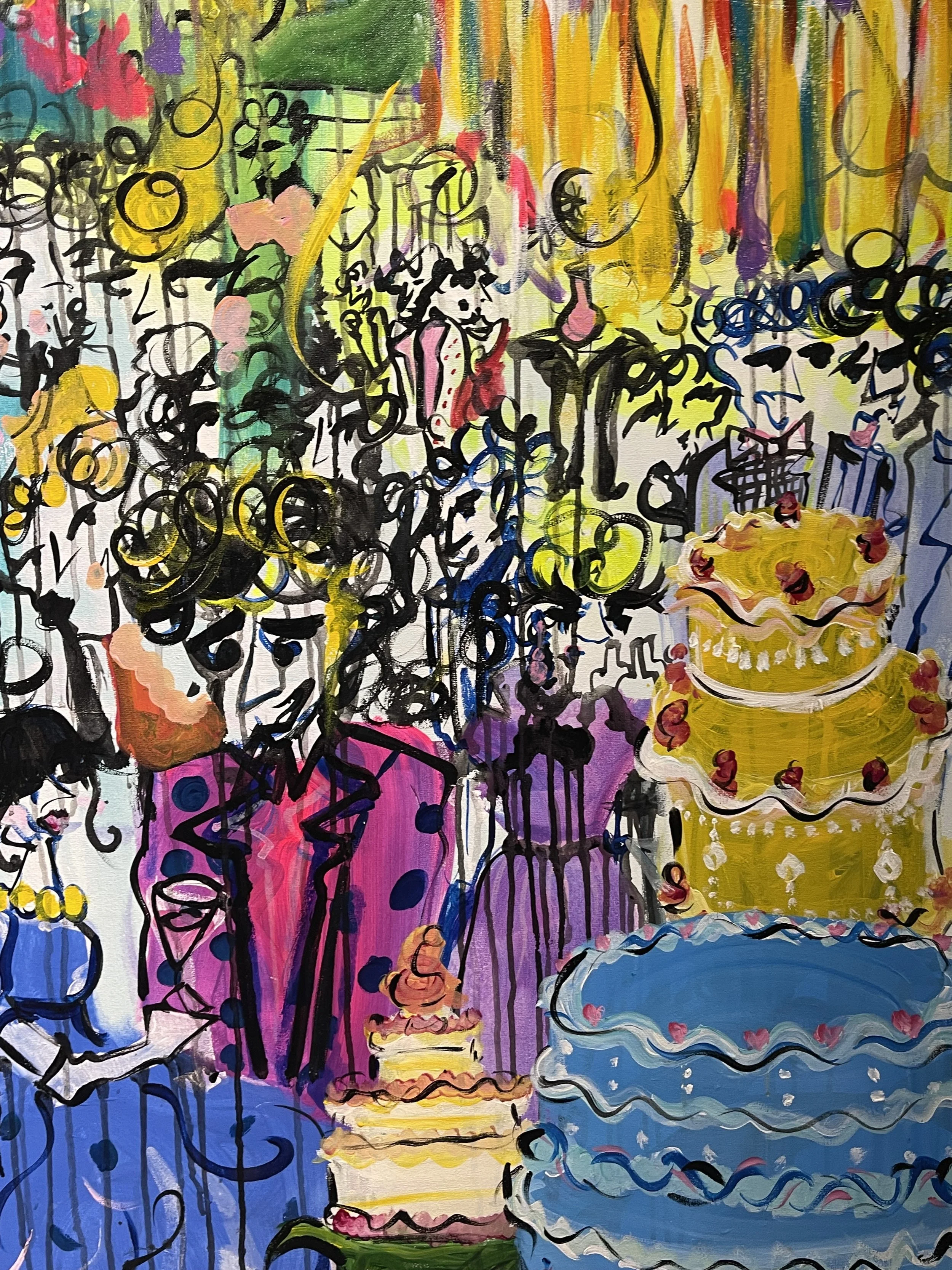 Let Them Eat Cake II! / 3 by 4 feet / acrylic on canvas and wooden frame / private commission