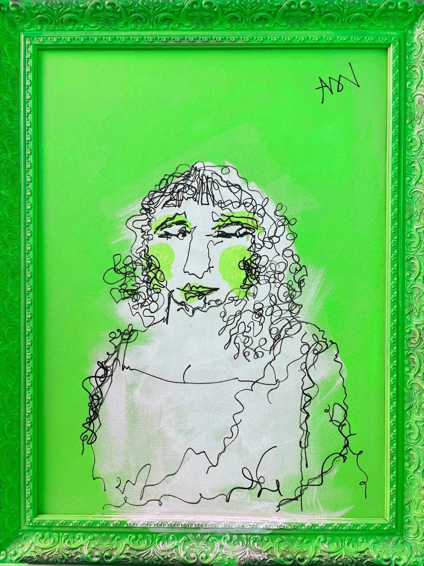 Mother Mona in Yellow, Blue &amp; Green 

she&rsquo;s seen it all, she knows it all #HeistAtTheLouvre #AskHerSheWillTellYou