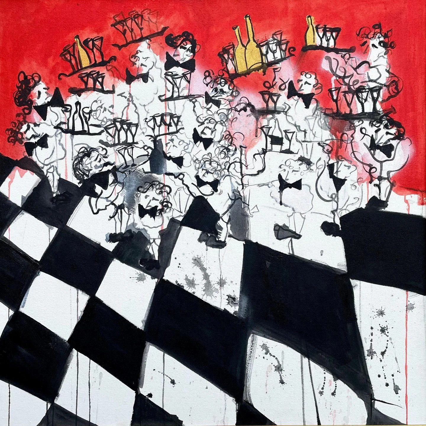 title: Herd Mentality 
30x30 inches
framed

available with @ejazartgalleries 
dm for queries