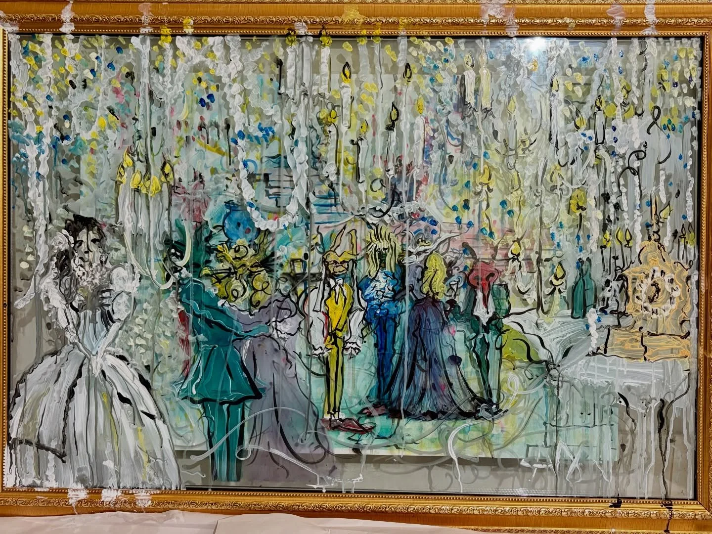 CLIENT COMMISSION

2x3 ft 
Acrylic on glass

This artwork was spread between 2 layers of glass and a sheet of Canson. Different layers of the paintings were spread across a layer of paper and two layers of glass above it. 

This was based on Labyrint