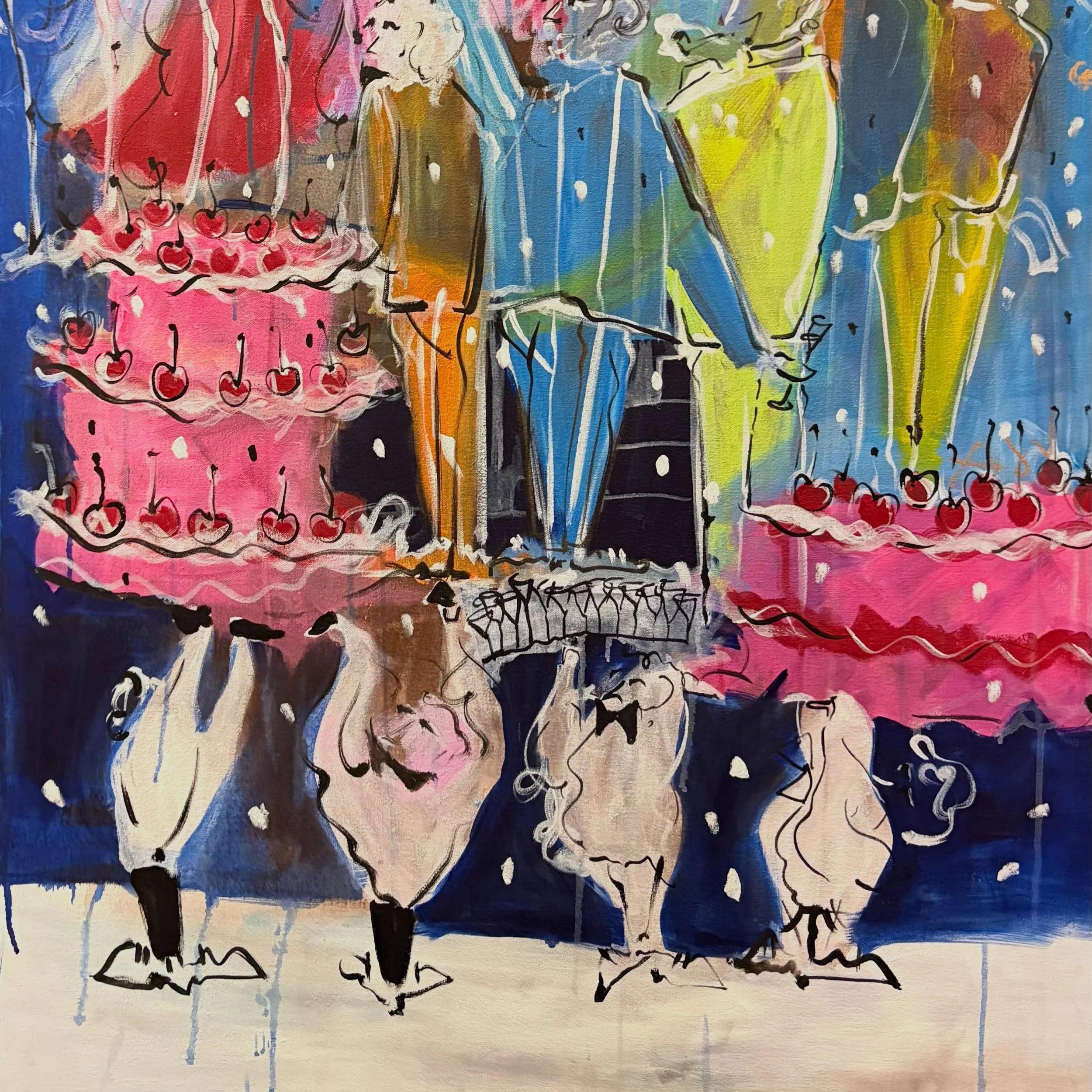 Of paupers &amp; penguins 

part of &ldquo;Punjab&rsquo;s Finest Making Their Debut, At Someone Else&rsquo;s Soir&eacute;e&rdquo; 
3x4 ft