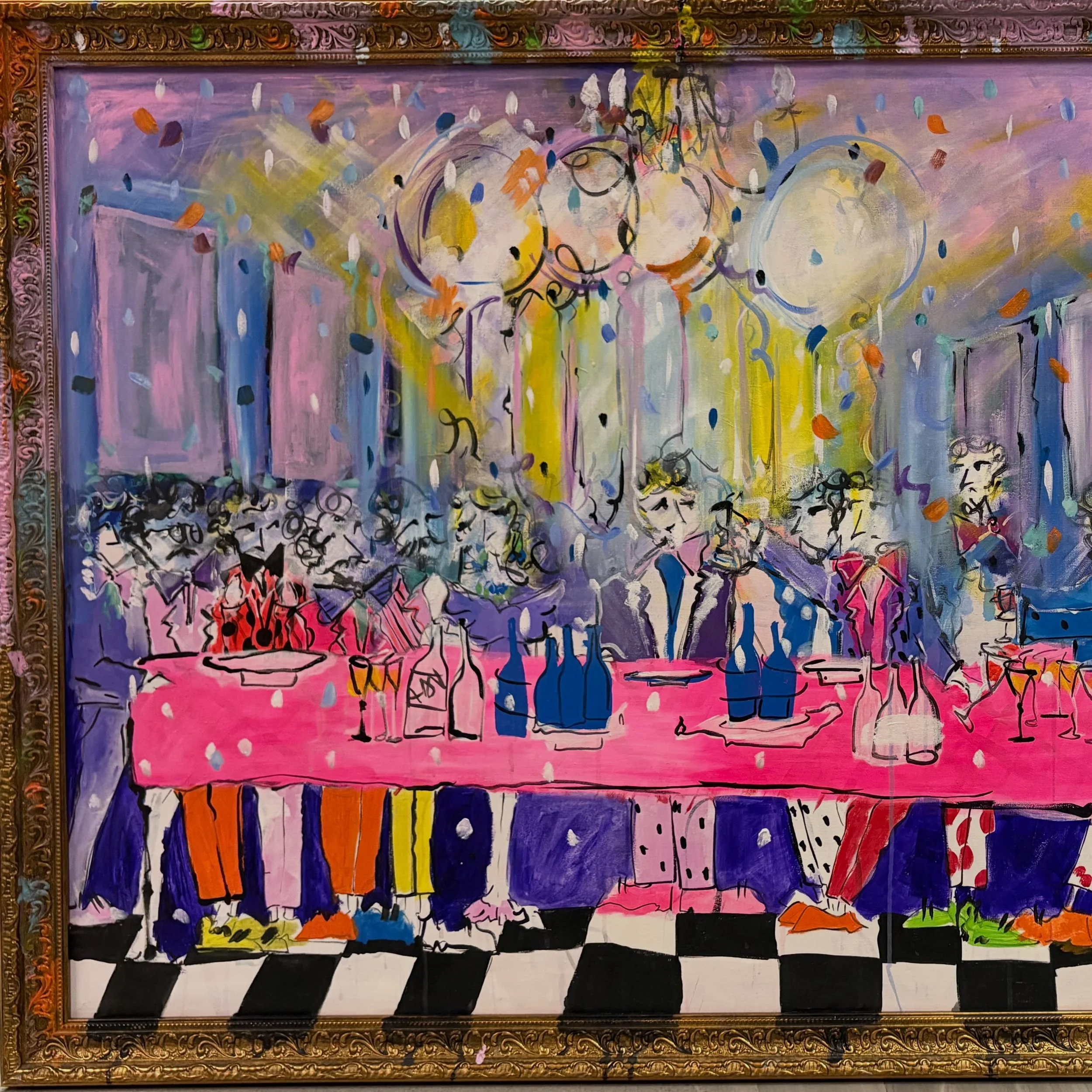 Our Last Supper: Friends &amp; Foes, I Wish I&rsquo;d Never Known 
4x3 ft framed 
client commission