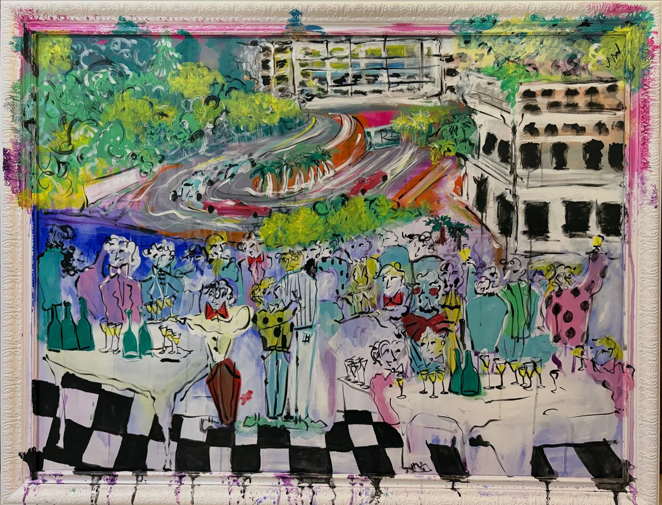 The Soir&eacute;e Continues: At The Grand Prix 
3x4 ft
client commission