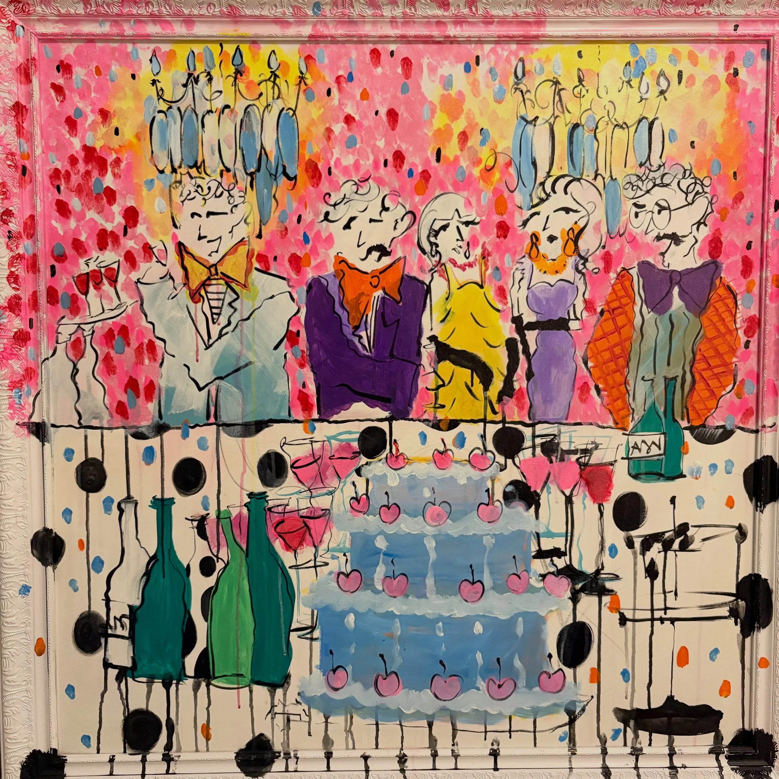 Night or Day, no one stops the Party
3x3 ft (framed)
client commission
