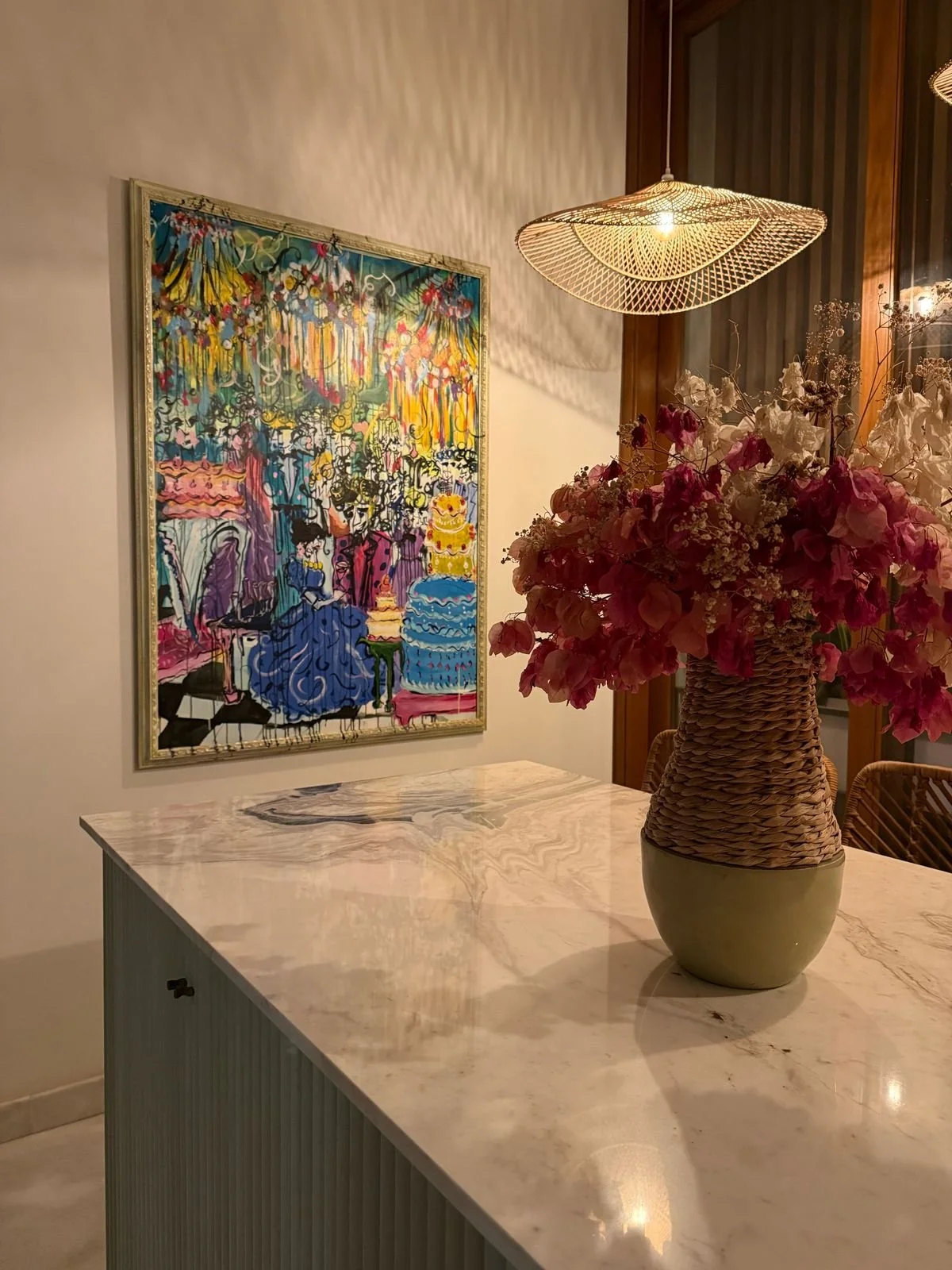 Let Them Eat Cake II! / 3 by 4 feet / acrylic on canvas and wooden frame / private commission