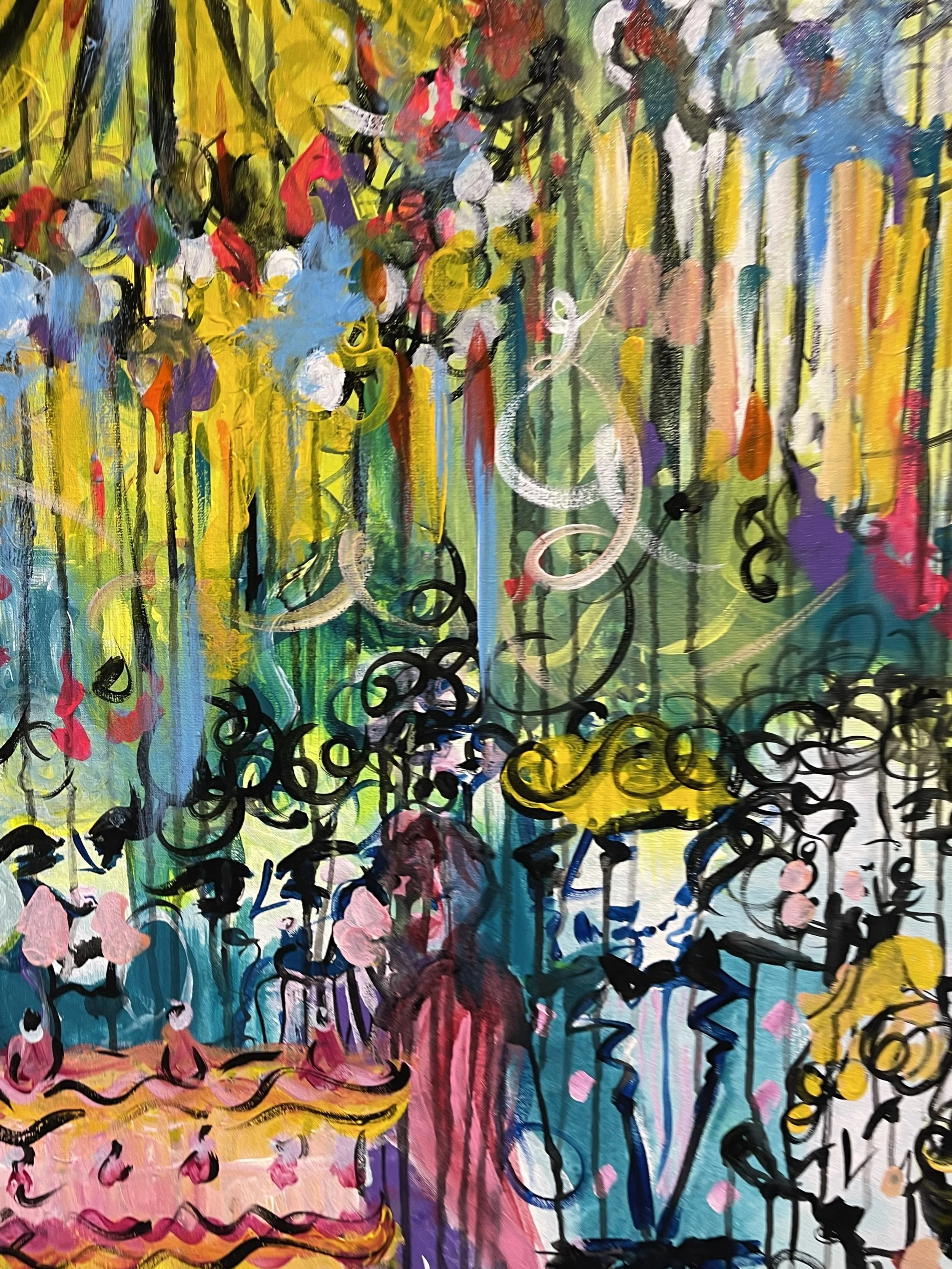 Let Them Eat Cake II! / 3 by 4 feet / acrylic on canvas and wooden frame / private commission