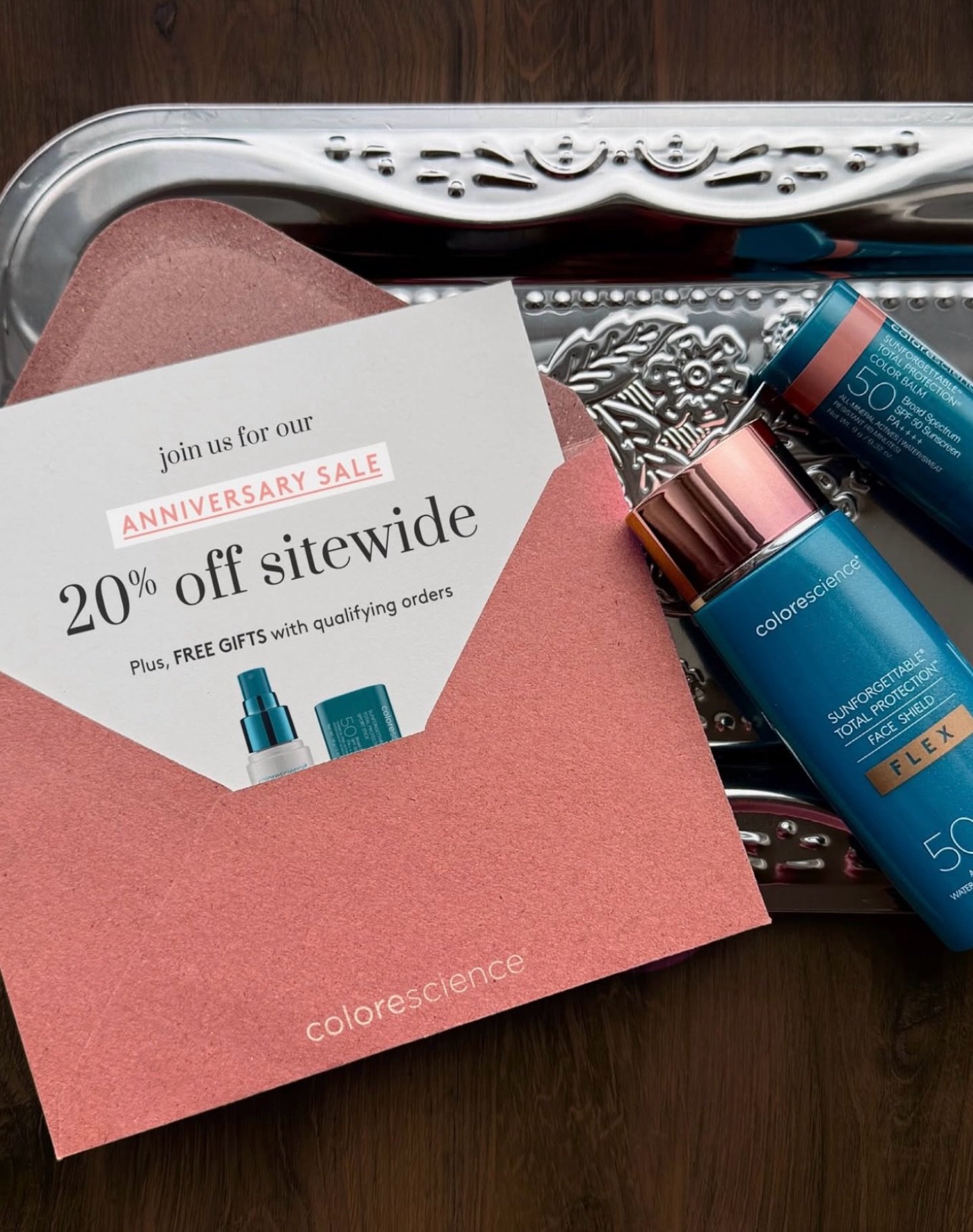 20% off everything from Colorescience right now ✨

If you&rsquo;ve been eyeing their SPF, this is the time. From the cult-favorite Sunforgettable Total Protection Face Shield to their brush-on sunscreen and glow-giving formulas, it&rsquo;s all 20% of