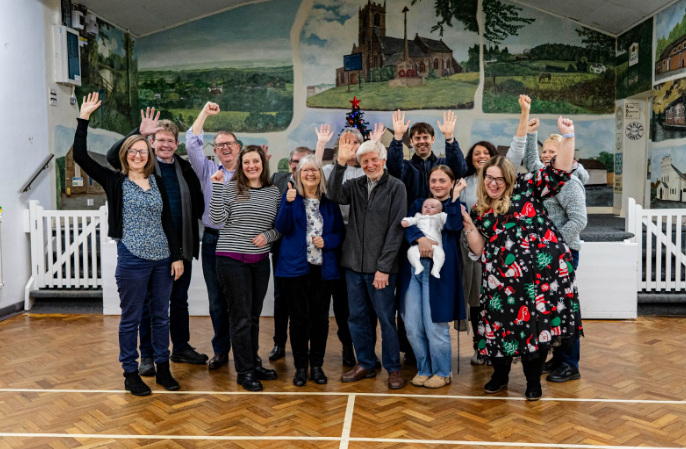 Shropshire residents celebrating their WIN against Willoughbridge Farm! 