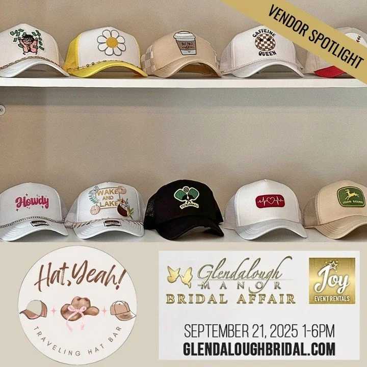 🎟 REGISTER FREE NOW &rarr; GlendaloughBridal.com

🔥 Vendor Spotlight: Hat, YEAH! &ndash; The Traveling Hat Bar Bringing All the Flair 🎉
📍 Come see her work at Booth Space #19

Hey friends! Want to add a little extra personality and a lot of fun t