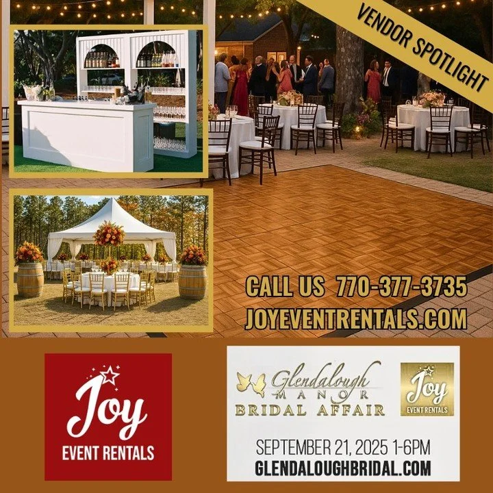 🎟 REGISTER FREE NOW &rarr; GlendaloughBridal.com

🔥 Vendor Spotlight: Joy Event Rentals &ndash; Creating Beautiful Spaces for Your Most Joyful Moments ✨
📍 Come meet us at the Glendalough Bridal Affair!

Hey friends! Whether you&rsquo;re planning a