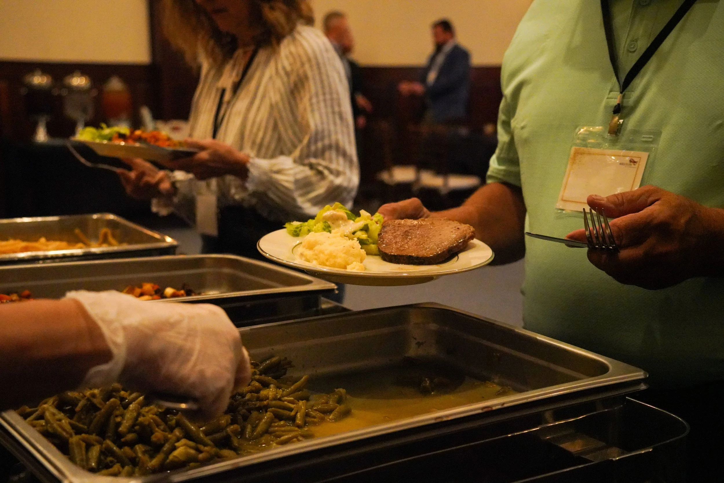 In-house catering at Glendalough Manor wedding and event venue Tyrone Georgia near Atlanta
