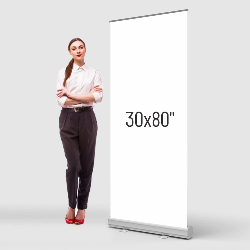 Frame Retractable Banner 30"X80"