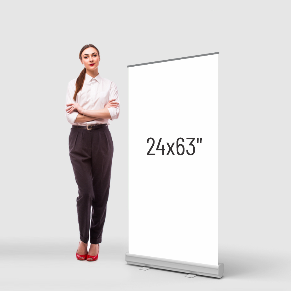 Frame Retractable Banner 24"X63"