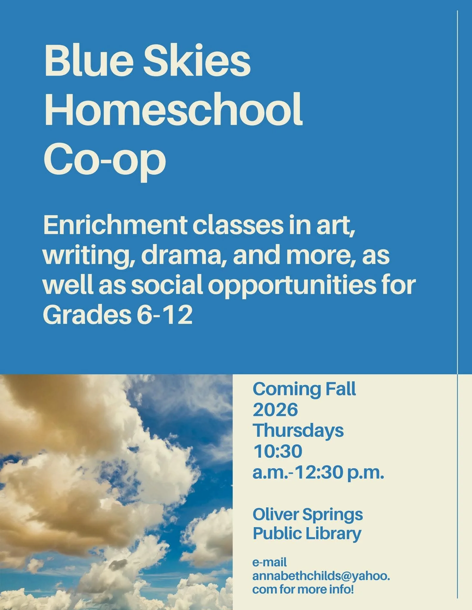 Blue Skies Homeschool Co-op