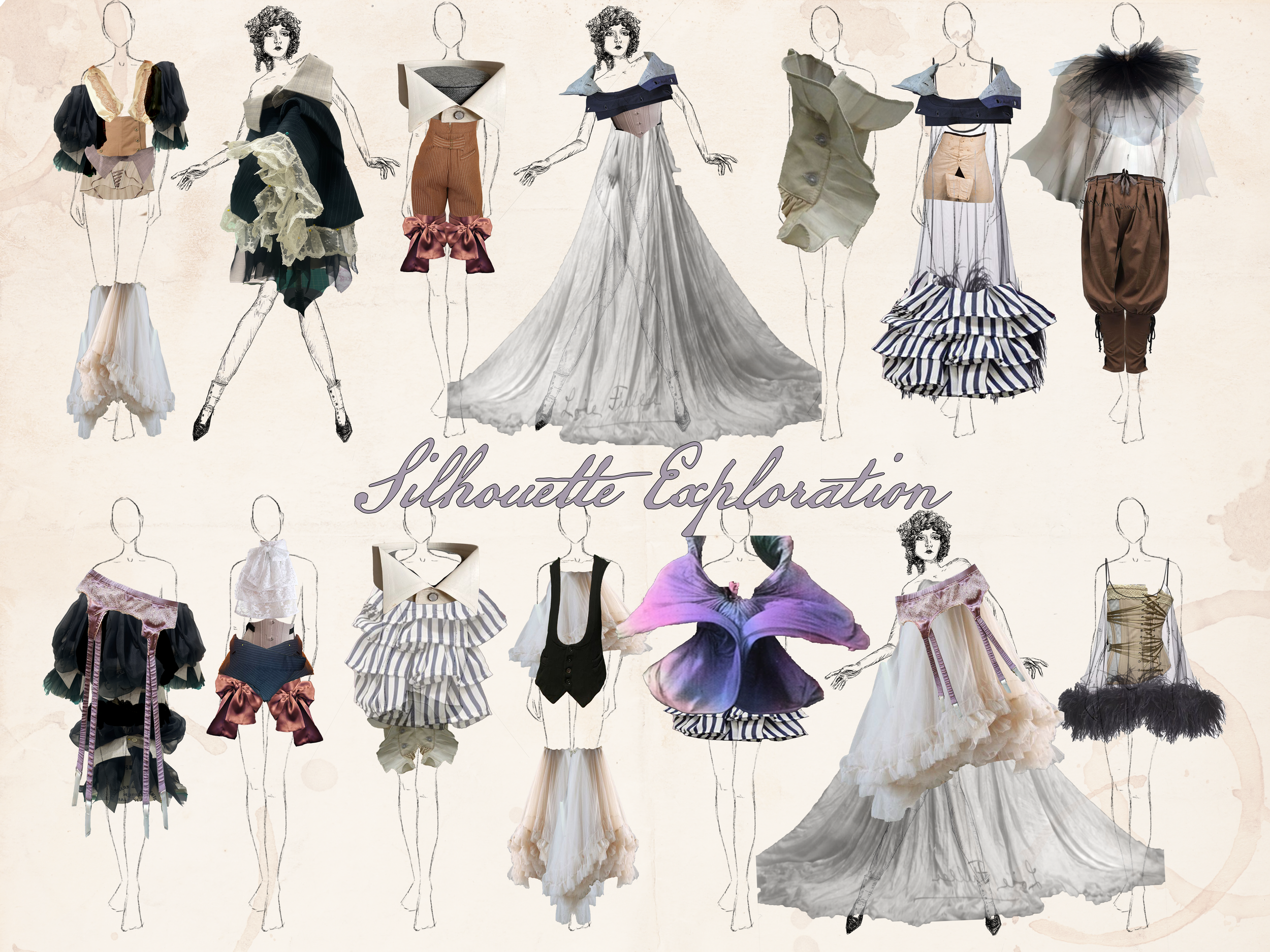 Silhouette Exploration Collages