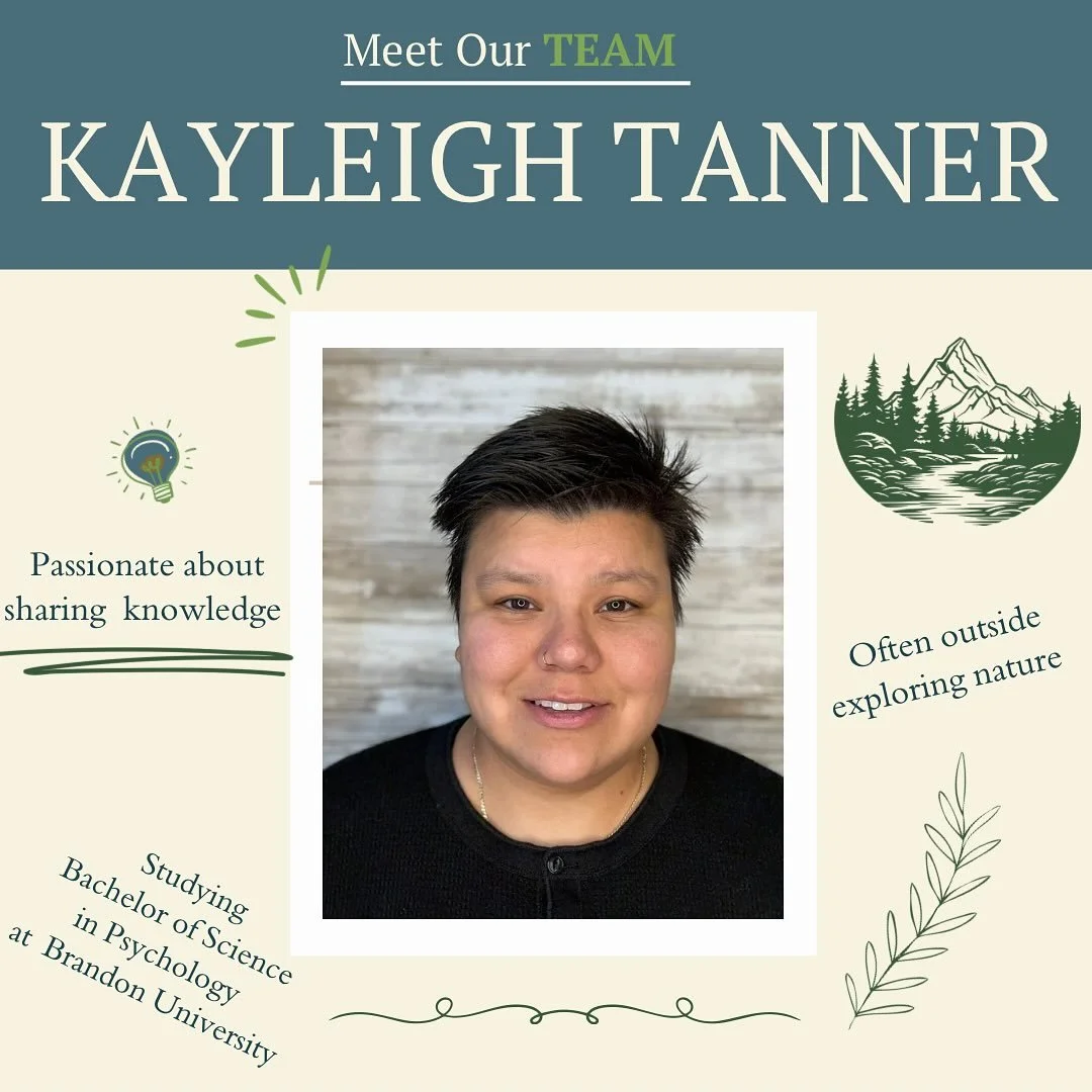 Meet Kayleigh Tanner (she/her) 👋🏾
Kayleigh is a research assistant at The Story Grounds. She is an Ojibway woman from Waywayseecappo First Nation currently pursuing a Bachelor of Science degree in Psychology. She plans to obtain an Education After-