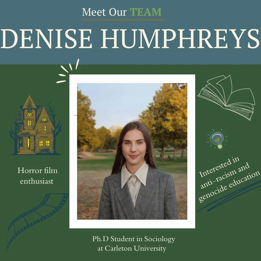 Meet Denise Humphreys, BSW, MPA, MA (Sociology) (she/they) 👋🏽
Denise is a research assistant at The Story Grounds. She holds a Master&rsquo;s in Sociology and Criminology from the University of Manitoba and is currently pursuing a PhD in Sociology 
