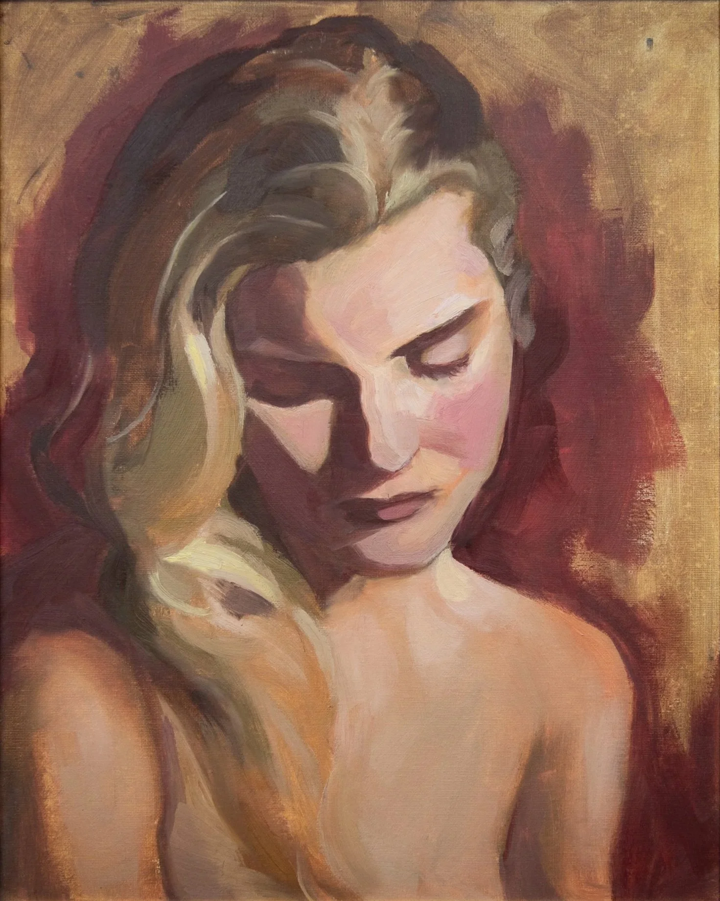Thought, 2025 . Oil on canvas - 16x20in. On view