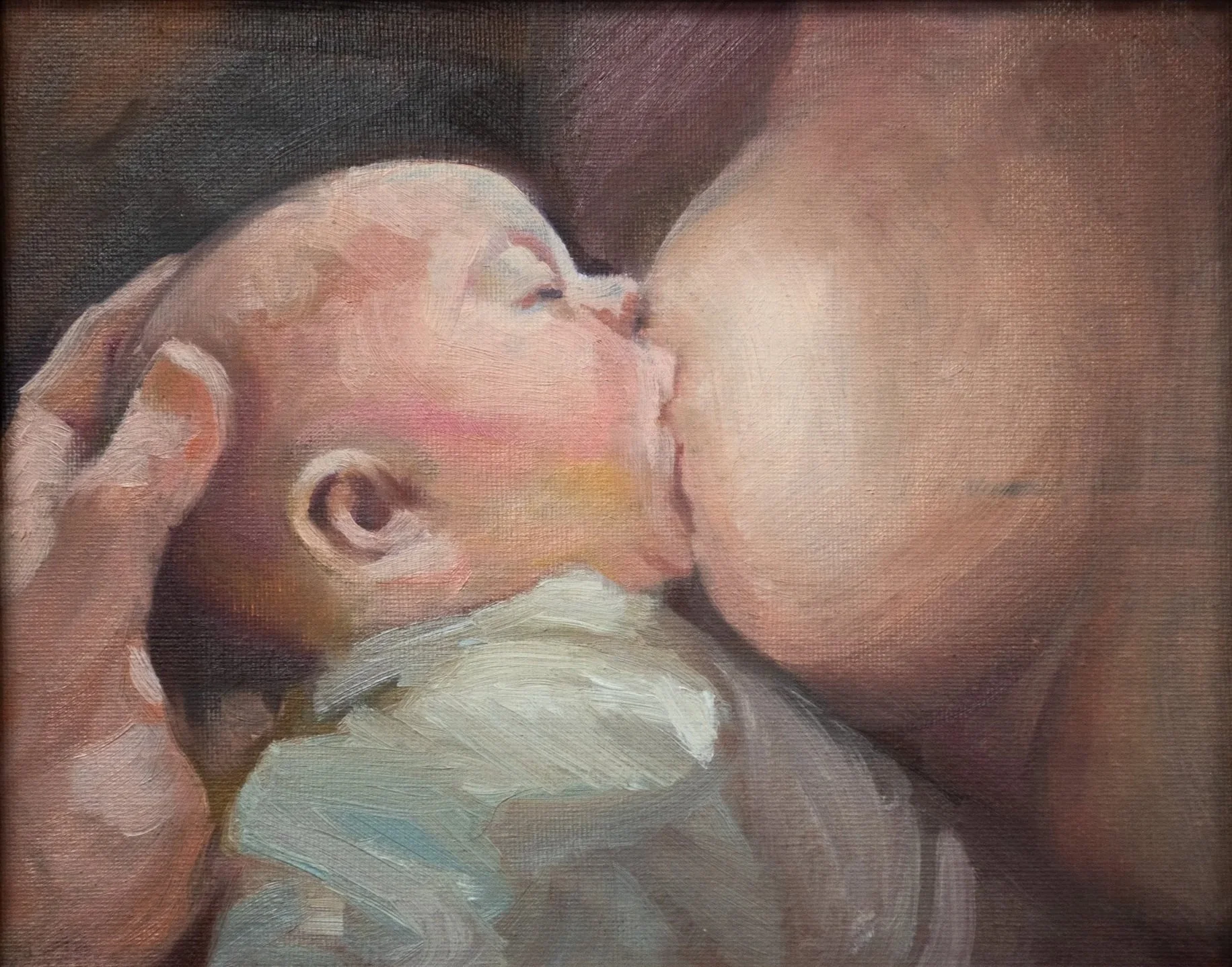 Milk Drunk, 2026 . Oil on canvas - 8x10in. On view