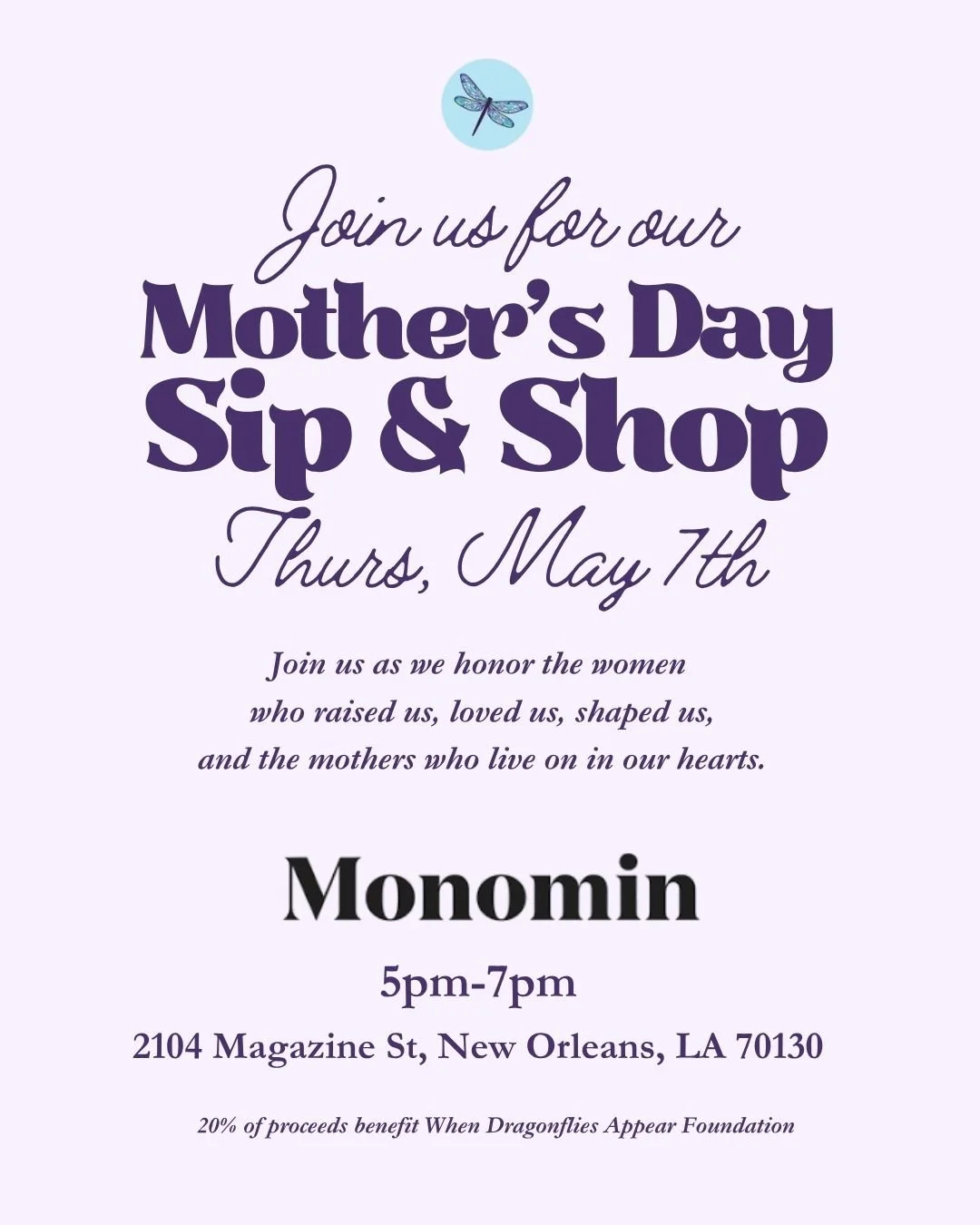 Mother's Day Sip + Shop 