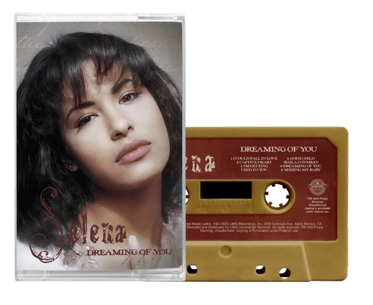 Selena Quintanilla-Pérez, American singer, songwriter, and Latina music star. and her Dreaming of You casette