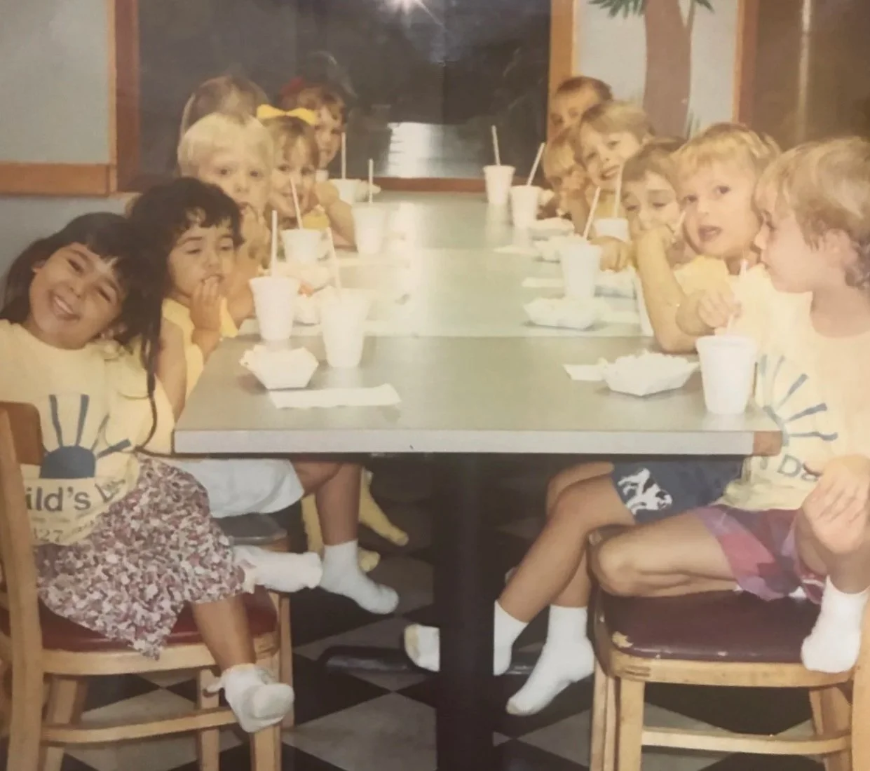 Me and my sister, the two only brown girls in our preschool class.