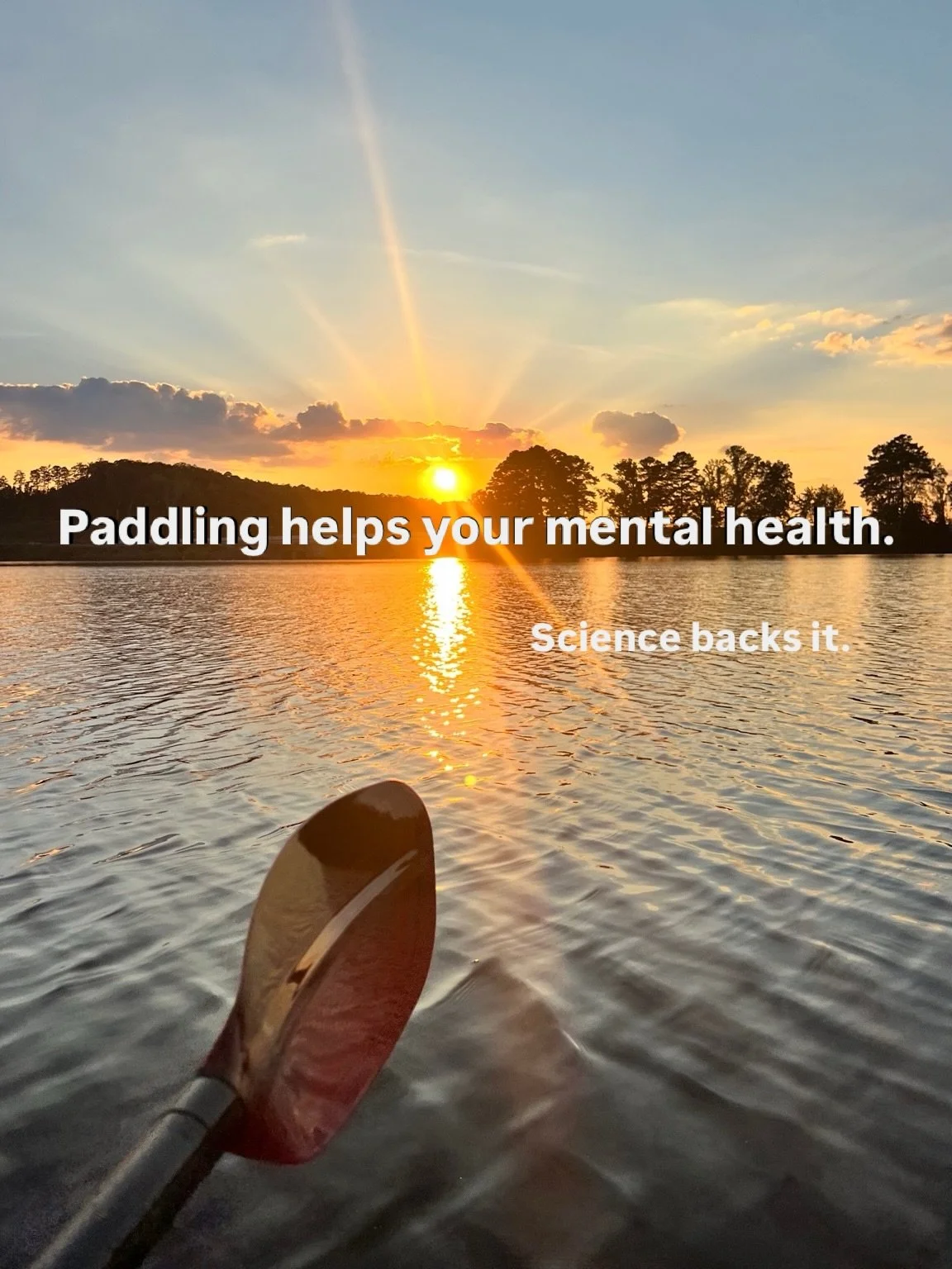 Paddling helps your mental health &mdash; and science supports it.

Time on the water regulates the nervous system, lowers stress hormones, improves focus, and boosts mood chemistry. These aren&rsquo;t just feelings &mdash; they&rsquo;re measurable p