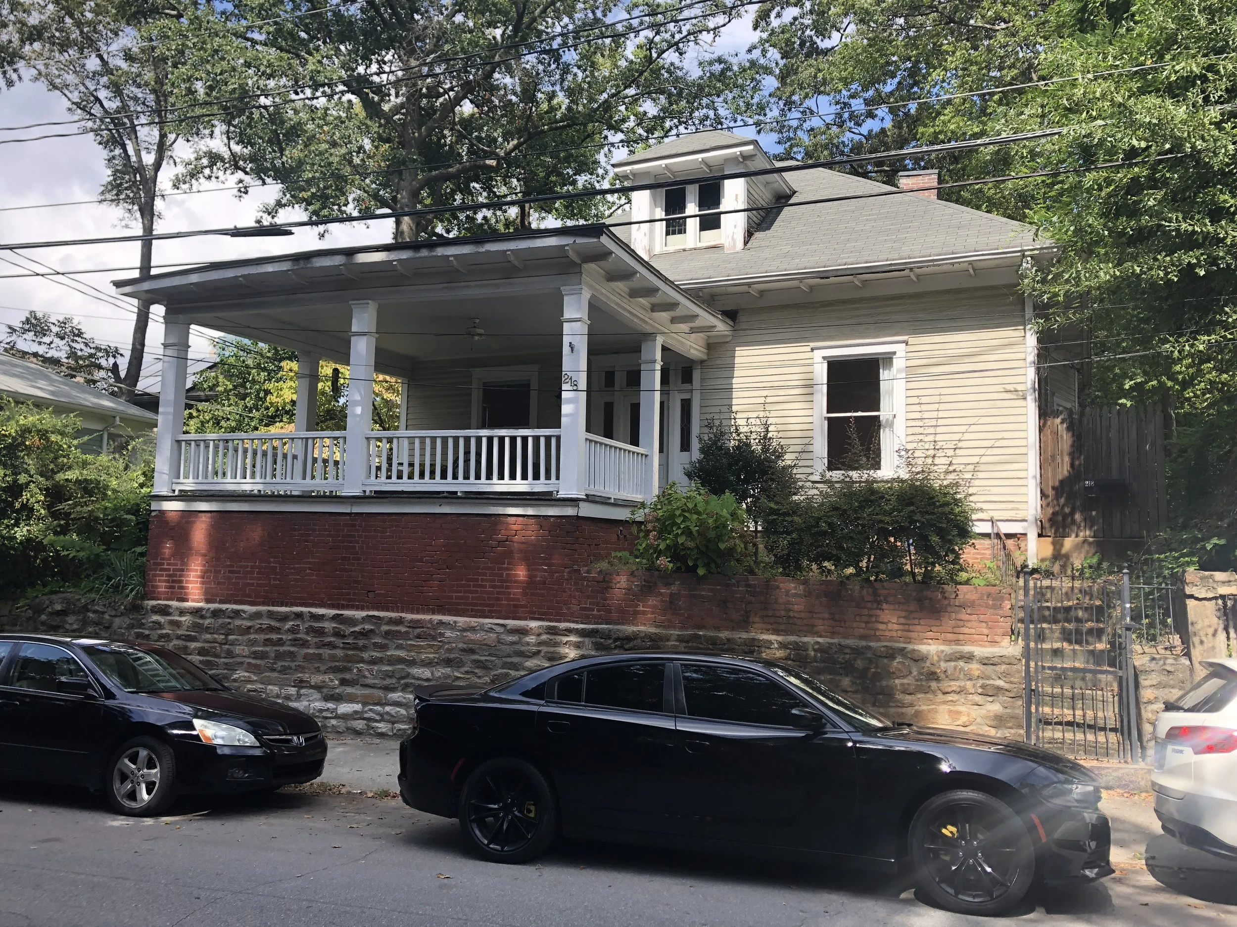 The "before" version of the front of the home