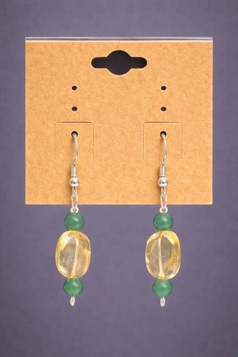 Citrine and Green Aventurine Earrings