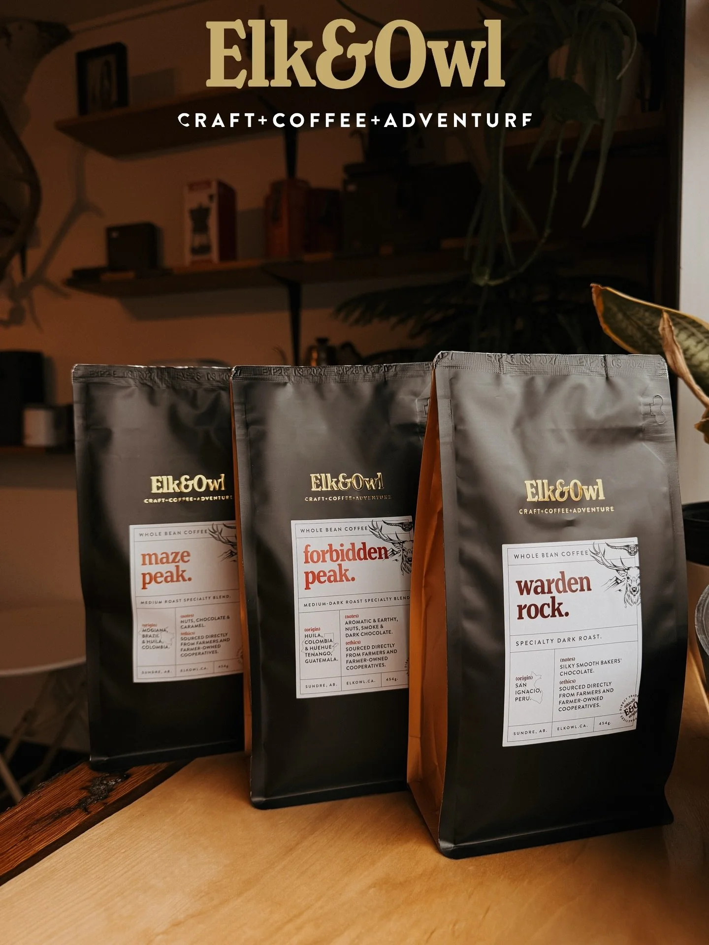 Have you discovered our coffee lineup? Let us introduce you!

We source only Grade 1 Specialty Arabica beans (even higher than Premium/Grade 2). Every coffee is named after interesting mountains in Alberta&rsquo;s West Country&hellip; our sacred play