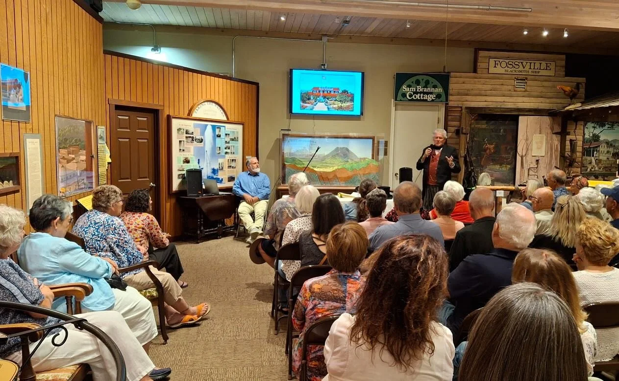 A capacity crowd turned out for Don Winter&rsquo;s superb lecture last night on Napa Valley&rsquo;s early days as a wellness destination. He shared lively true stories of resort pioneers like Calistoga&rsquo;s Sam Brannan, Napa Soda Springs&rsquo; Co