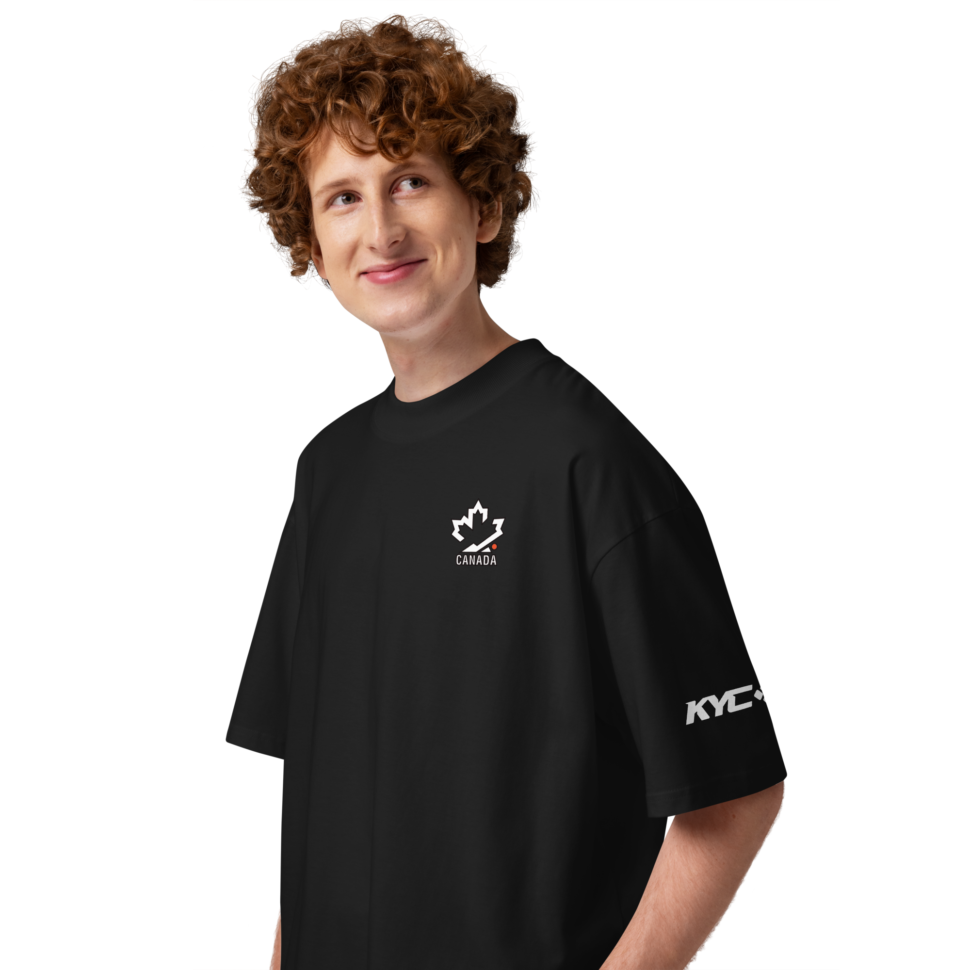 Team Canada Ball Hockey Premium Oversized High Neck T-Shirt