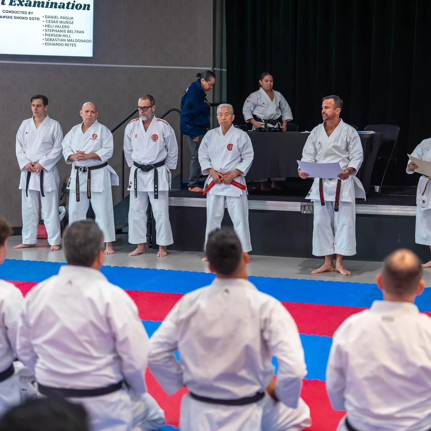 DAN I EXAMINATION 

Congratulations to all our Black Belts who advanced to 4th, 3rd, and 1st Dan: 

&bull; Eduardo Reyes
&bull; Sebastian Maldonado 
&bull; Stephanie Beltran
&bull; Daniel Ragua
&bull; Heli Valero
&bull; Cesar Mu&ntilde;oz

We are inc