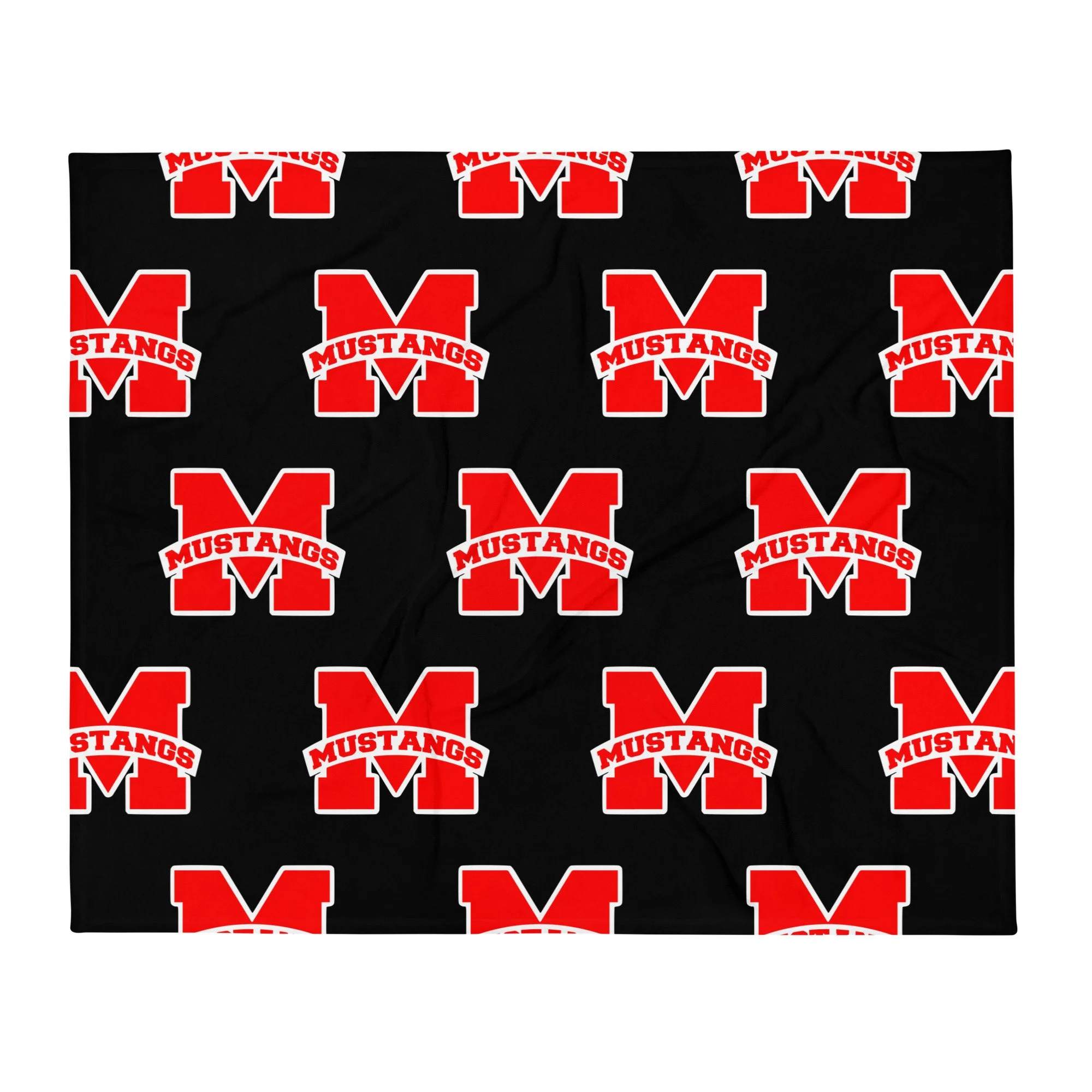 Milford Mustangs Throw Blanket