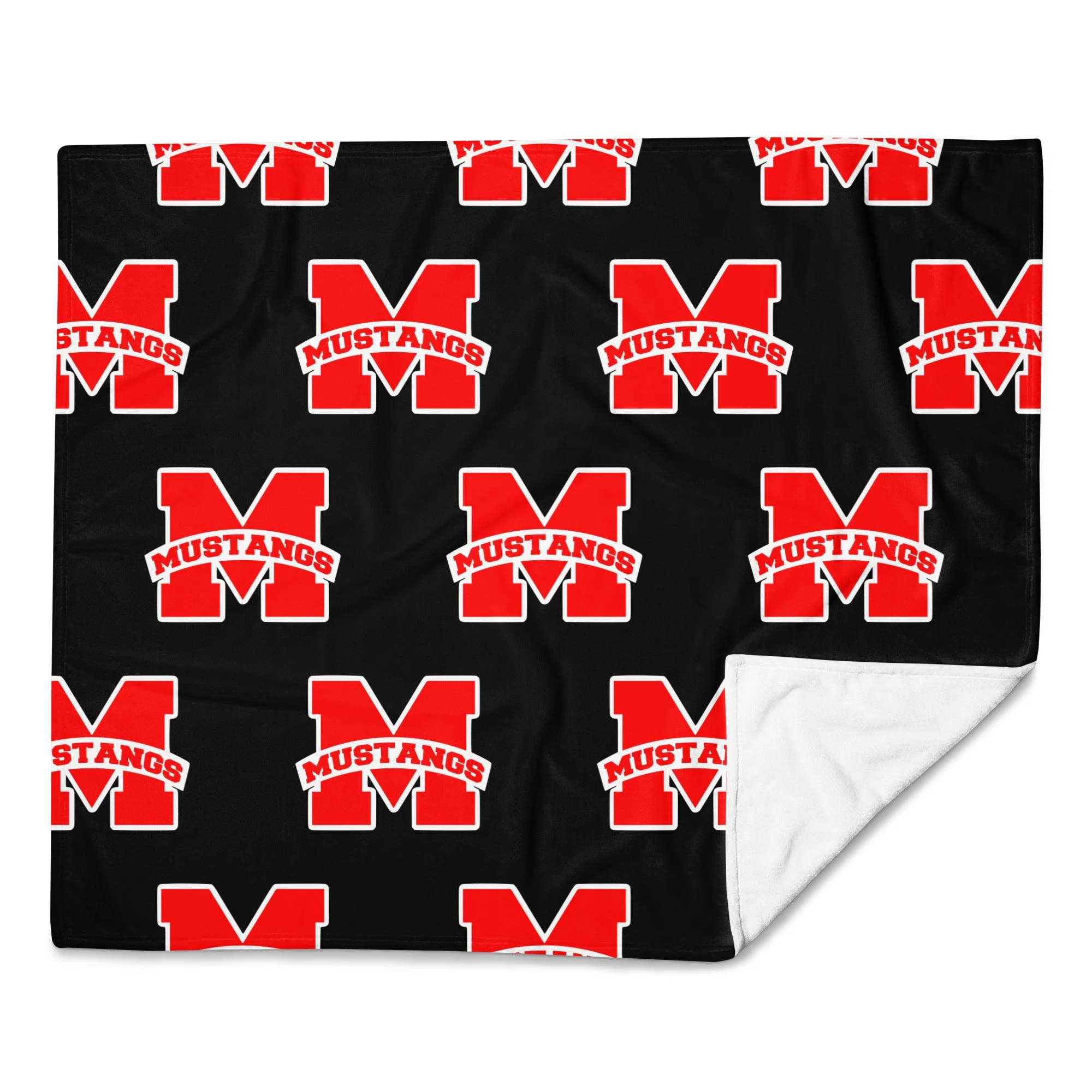 Milford Mustangs Throw Blanket