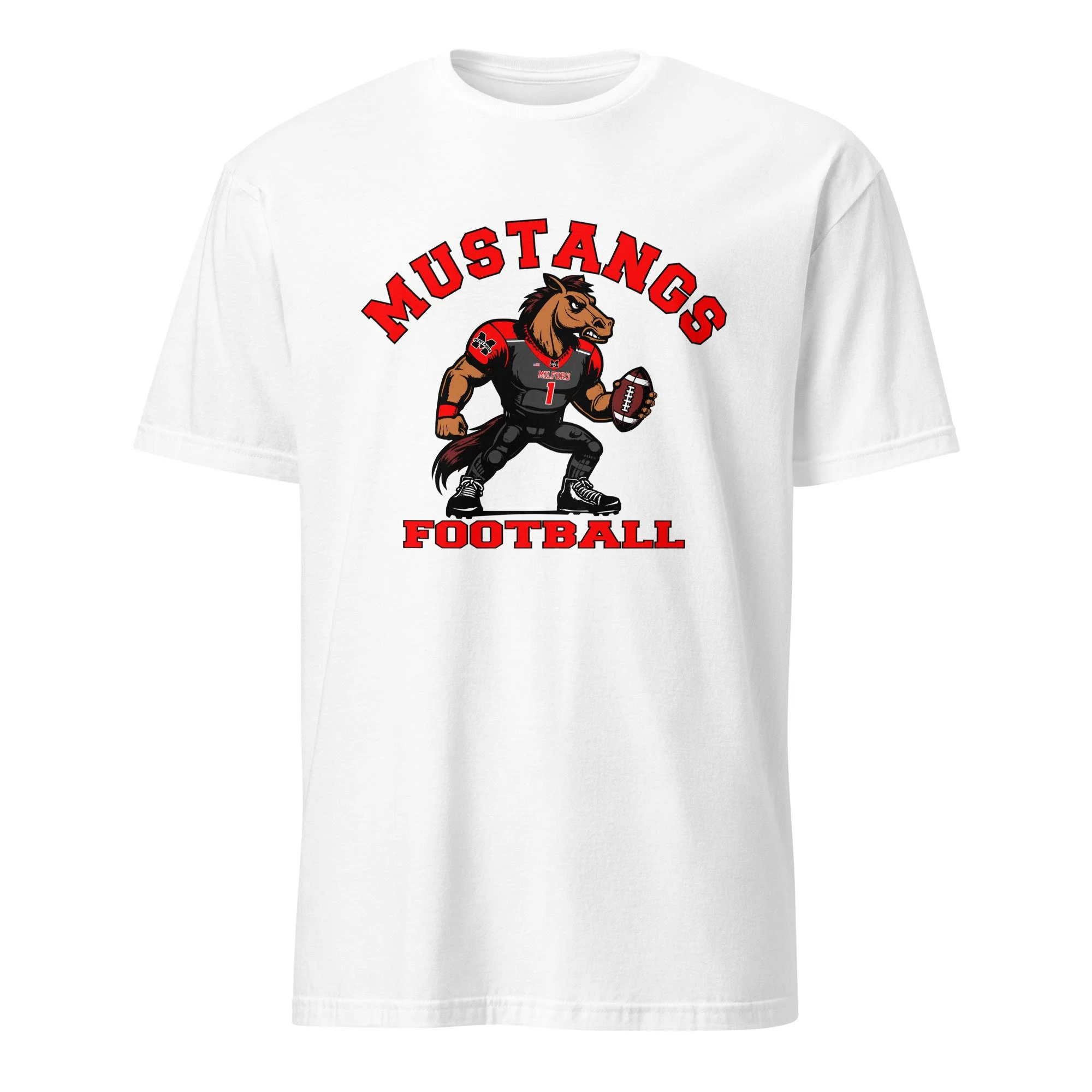 Mustangs Mascot Adult Short-Sleeve Unisex T-Shirt